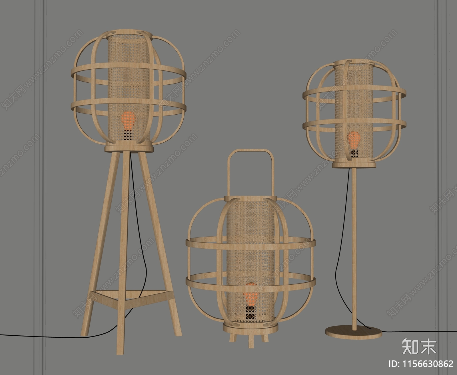 侘寂风落地灯SU模型下载【ID:1156630862】