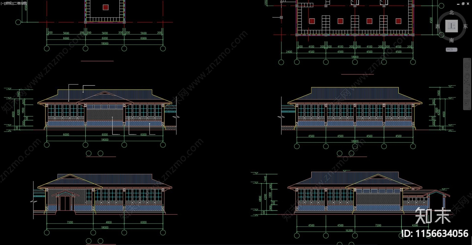 中式温泉浴场古建筑cad施工图下载【ID:1156634056】