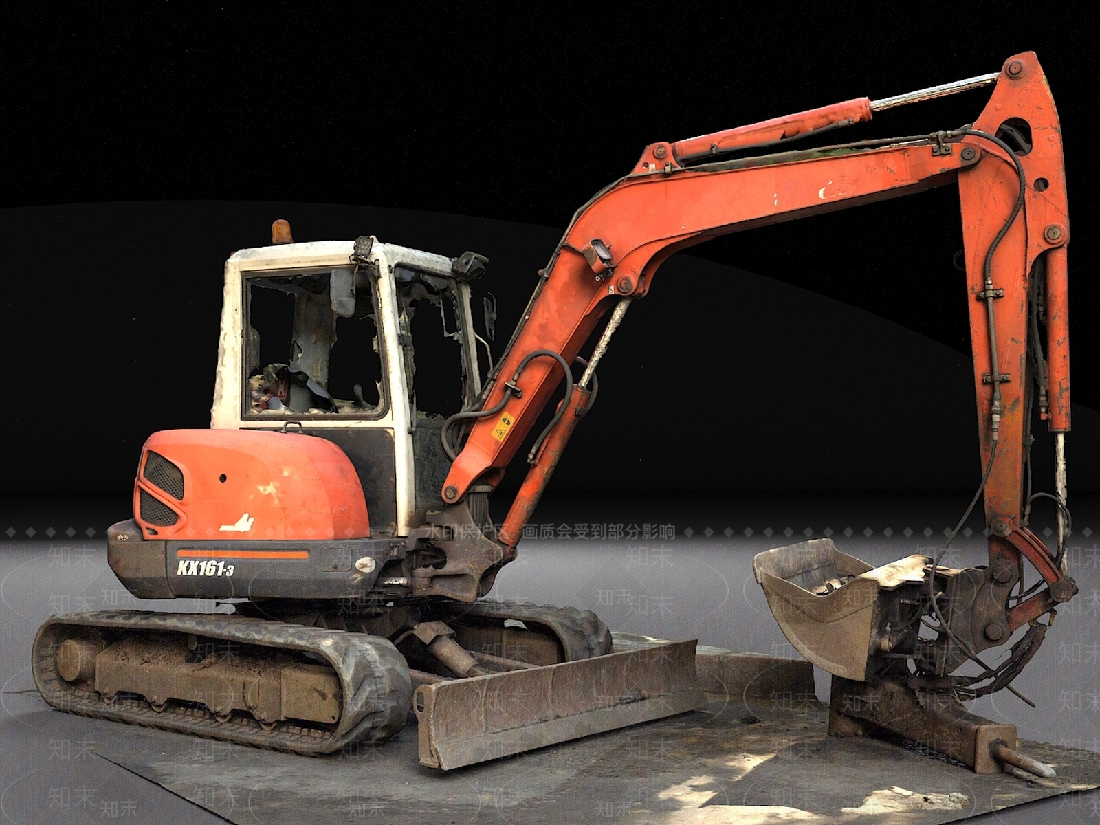 现代挖掘机3D模型下载【ID:1156635104】