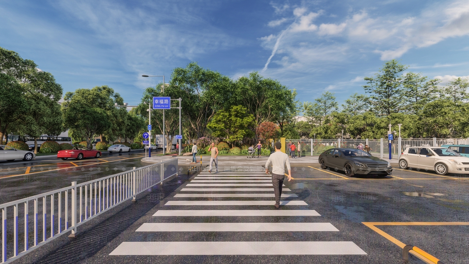 现代道路SU模型下载【ID:1156635269】