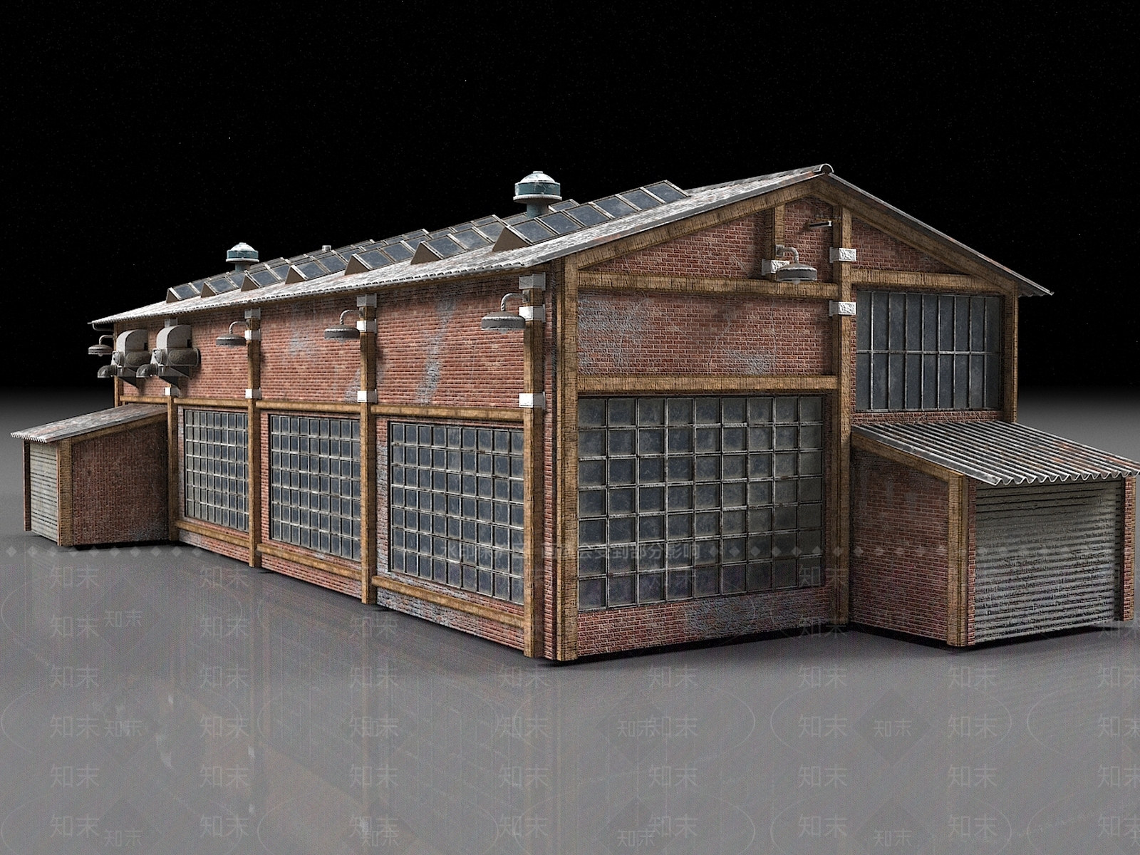 工业风旧厂房3D模型下载【ID:1156635765】