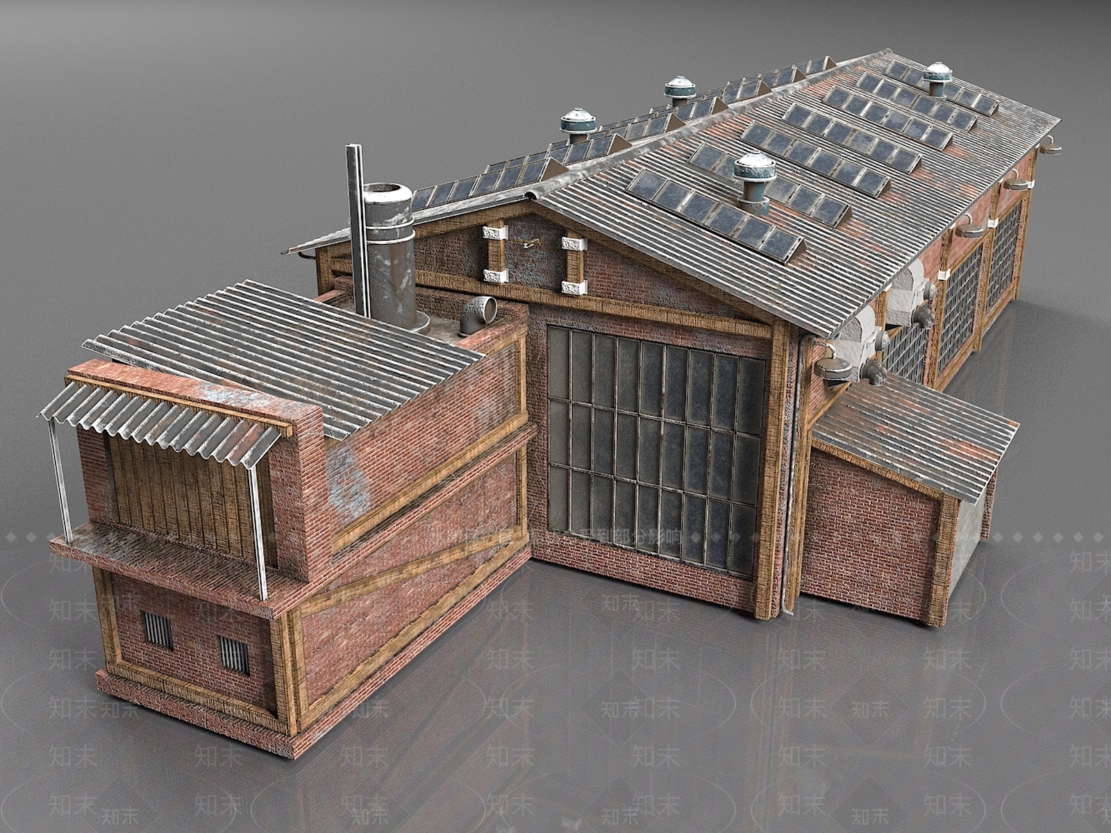 工业风旧厂房3D模型下载【ID:1156635765】