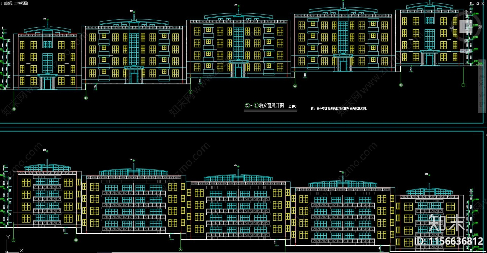 住宅区建筑cad施工图下载【ID:1156636812】