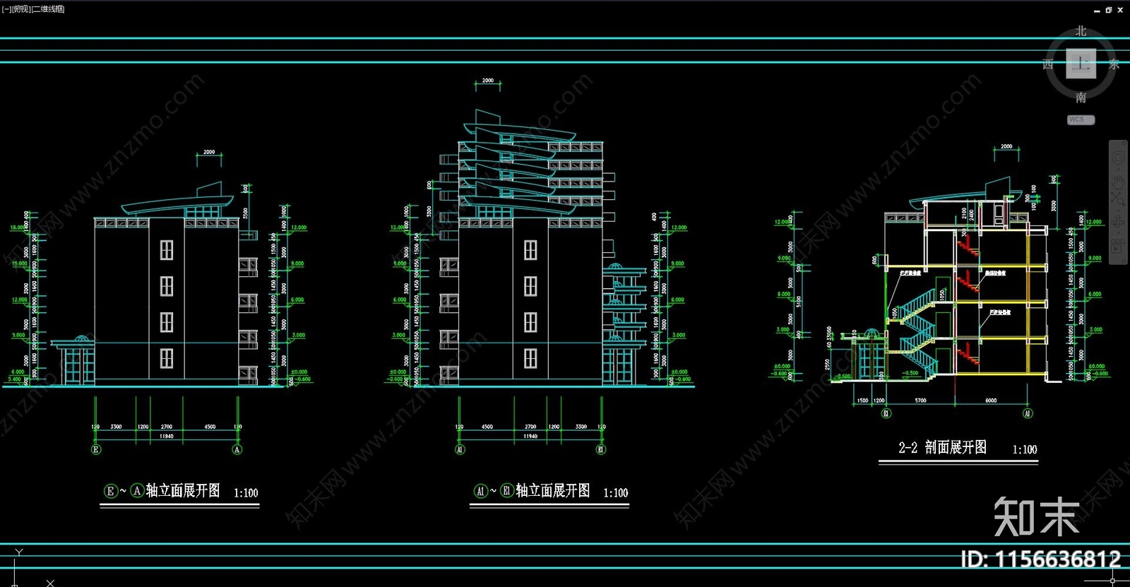 住宅区建筑cad施工图下载【ID:1156636812】