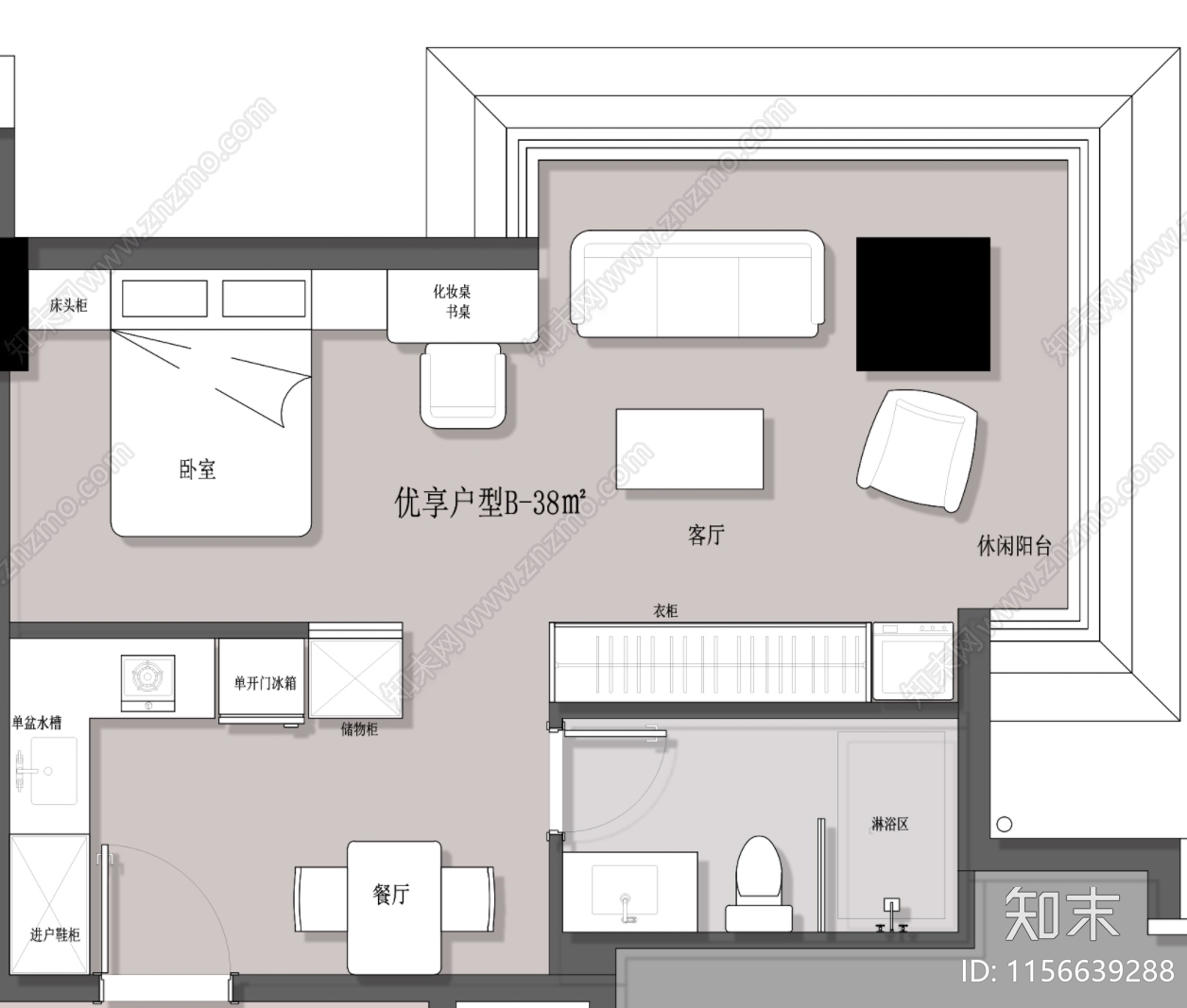 现代人才公寓平面方案施工图下载【ID:1156639288】