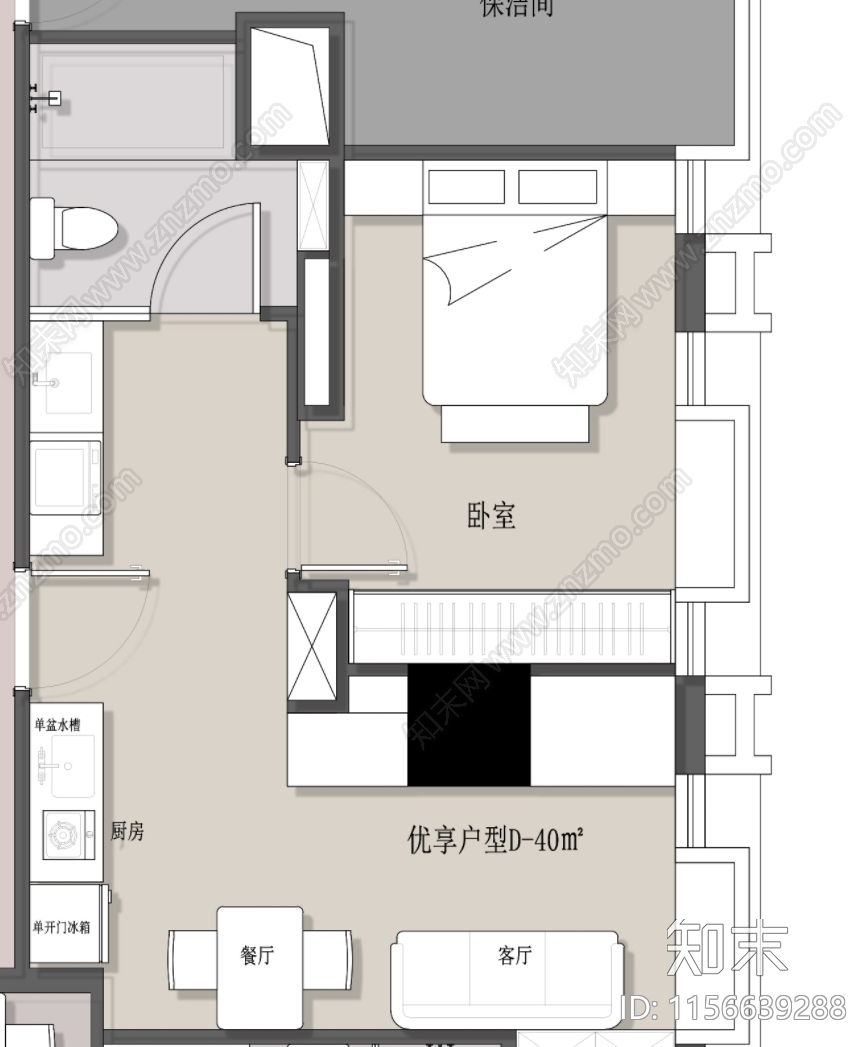 现代人才公寓平面方案施工图下载【ID:1156639288】