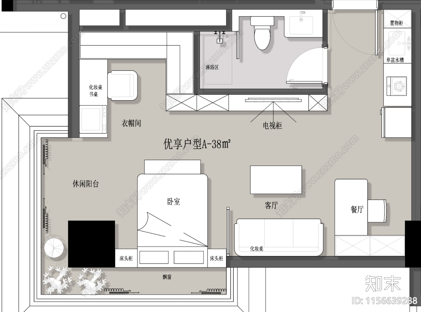 现代人才公寓平面方案施工图下载【ID:1156639288】