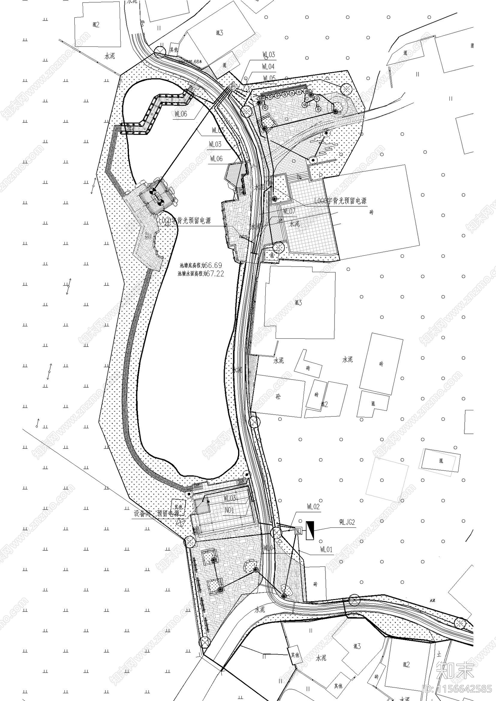 美丽乡村建设重点示范村cad施工图下载【ID:1156642585】