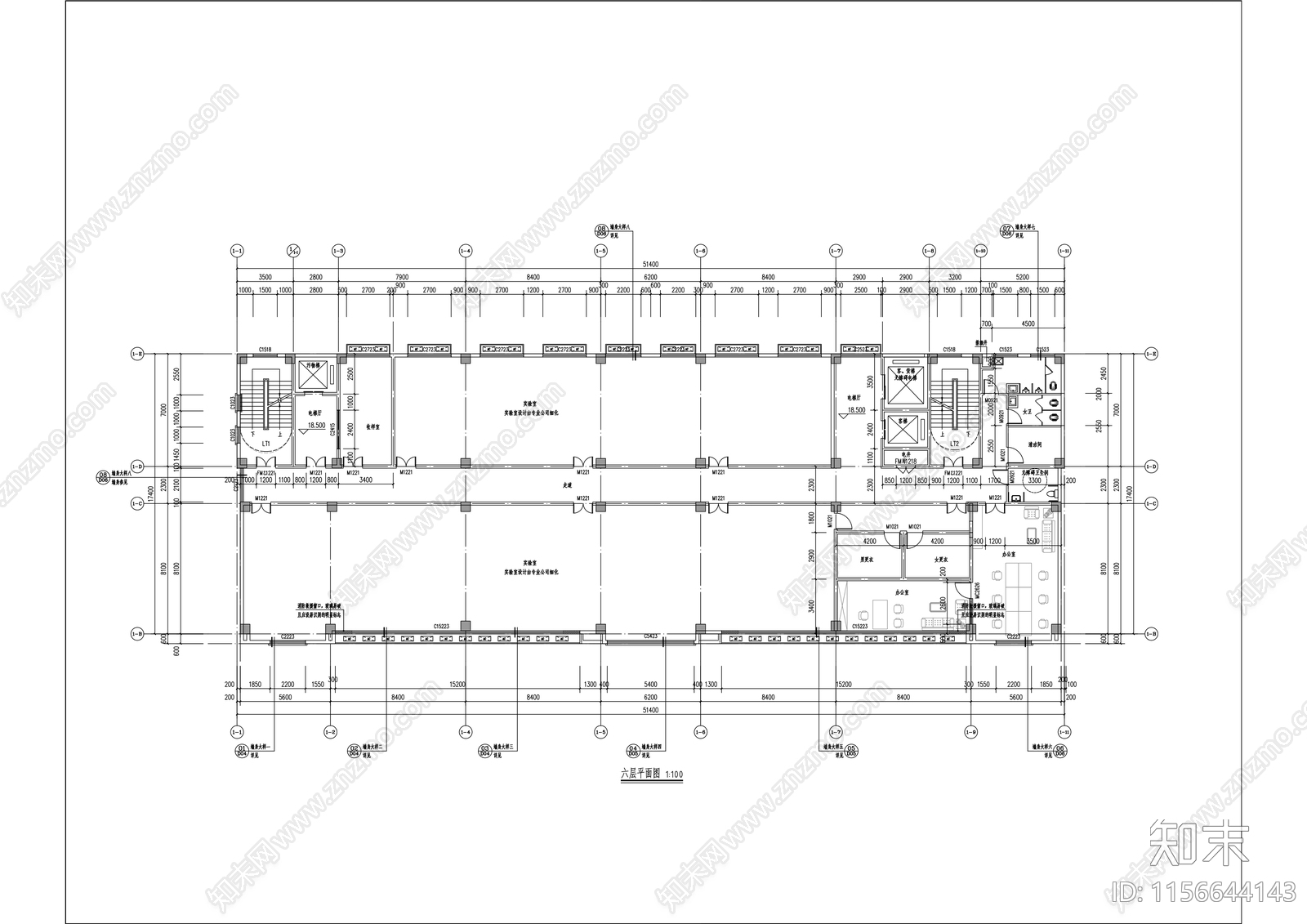 疾病预防控制中心实验cad施工图下载【ID:1156644143】