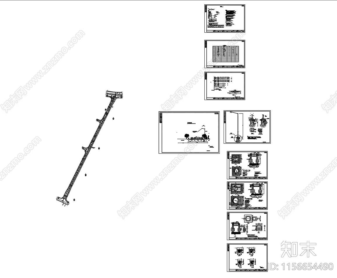 市政道路10米路灯照明工程设计图cad施工图下载【ID:1156654490】