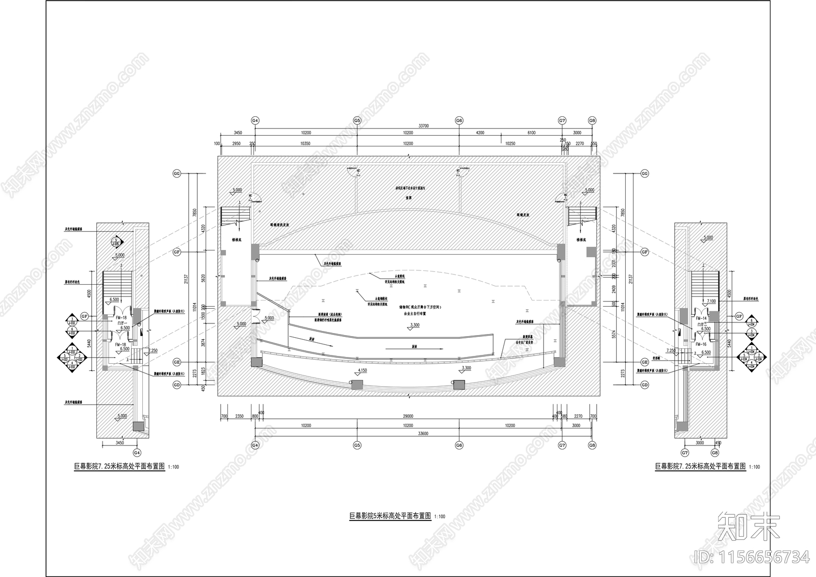 科技影院装修改造工程cad施工图下载【ID:1156656734】