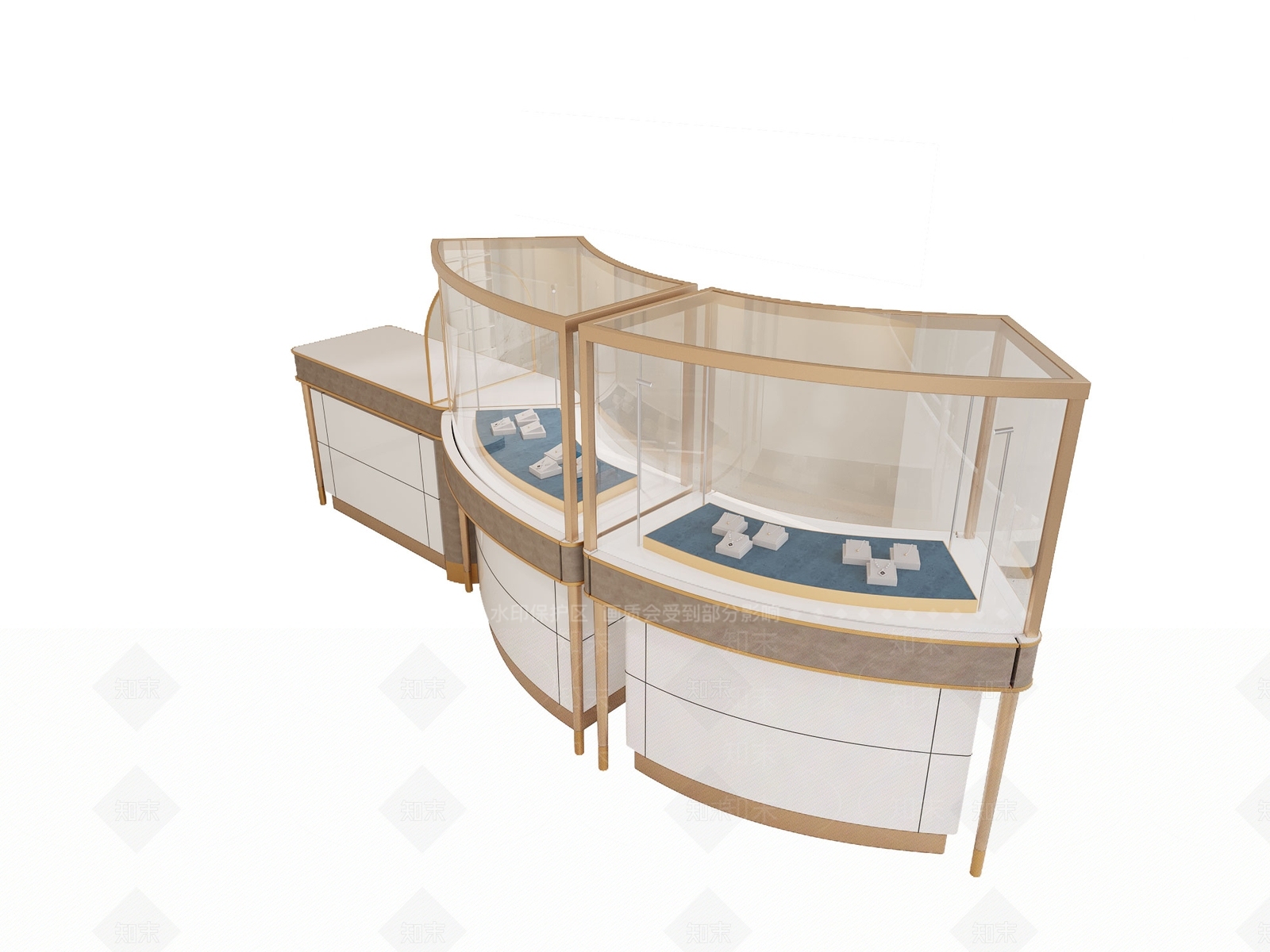 现代珠宝柜3D模型下载【ID:1156657123】