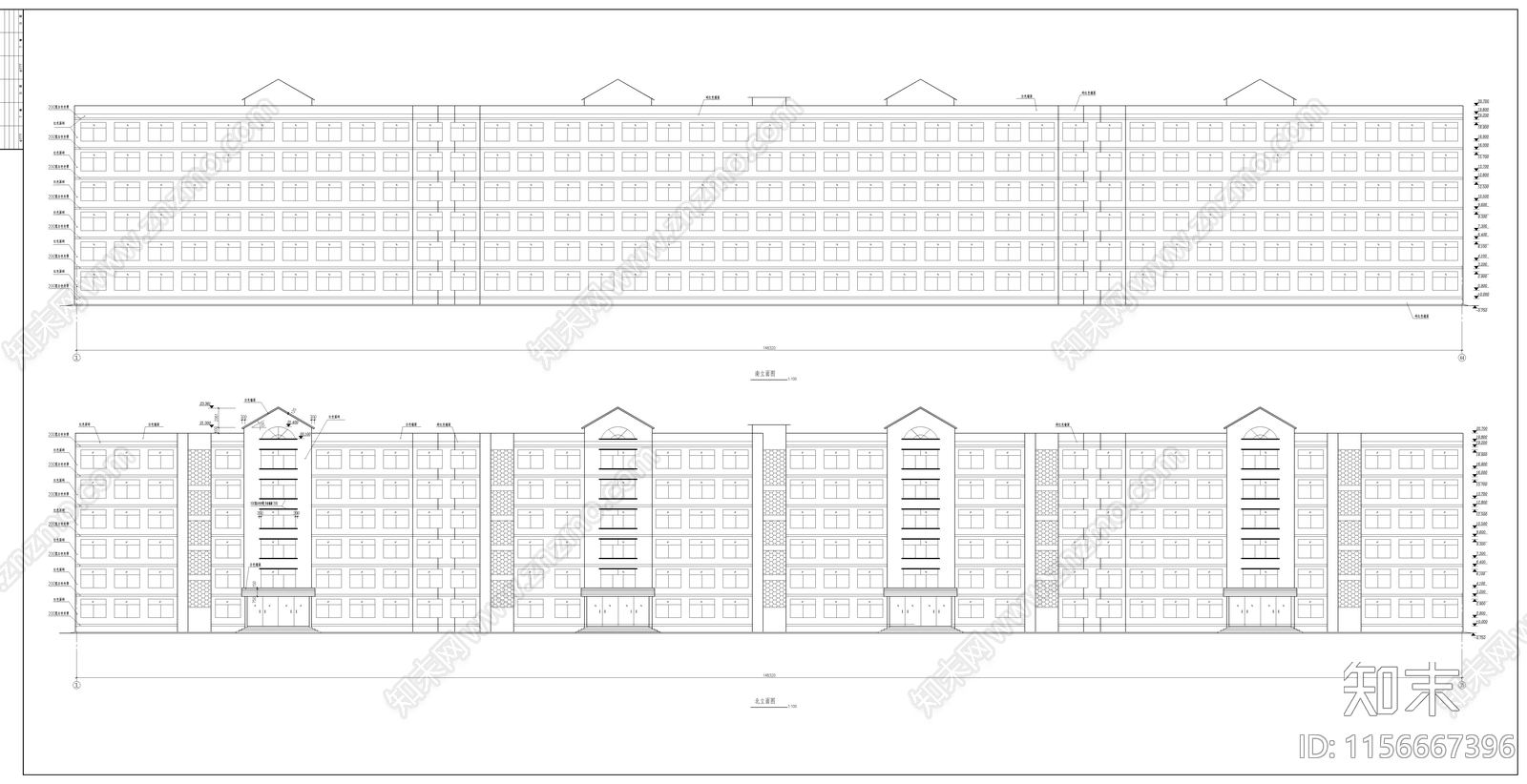 学生公寓建筑方案图cad施工图下载【ID:1156667396】