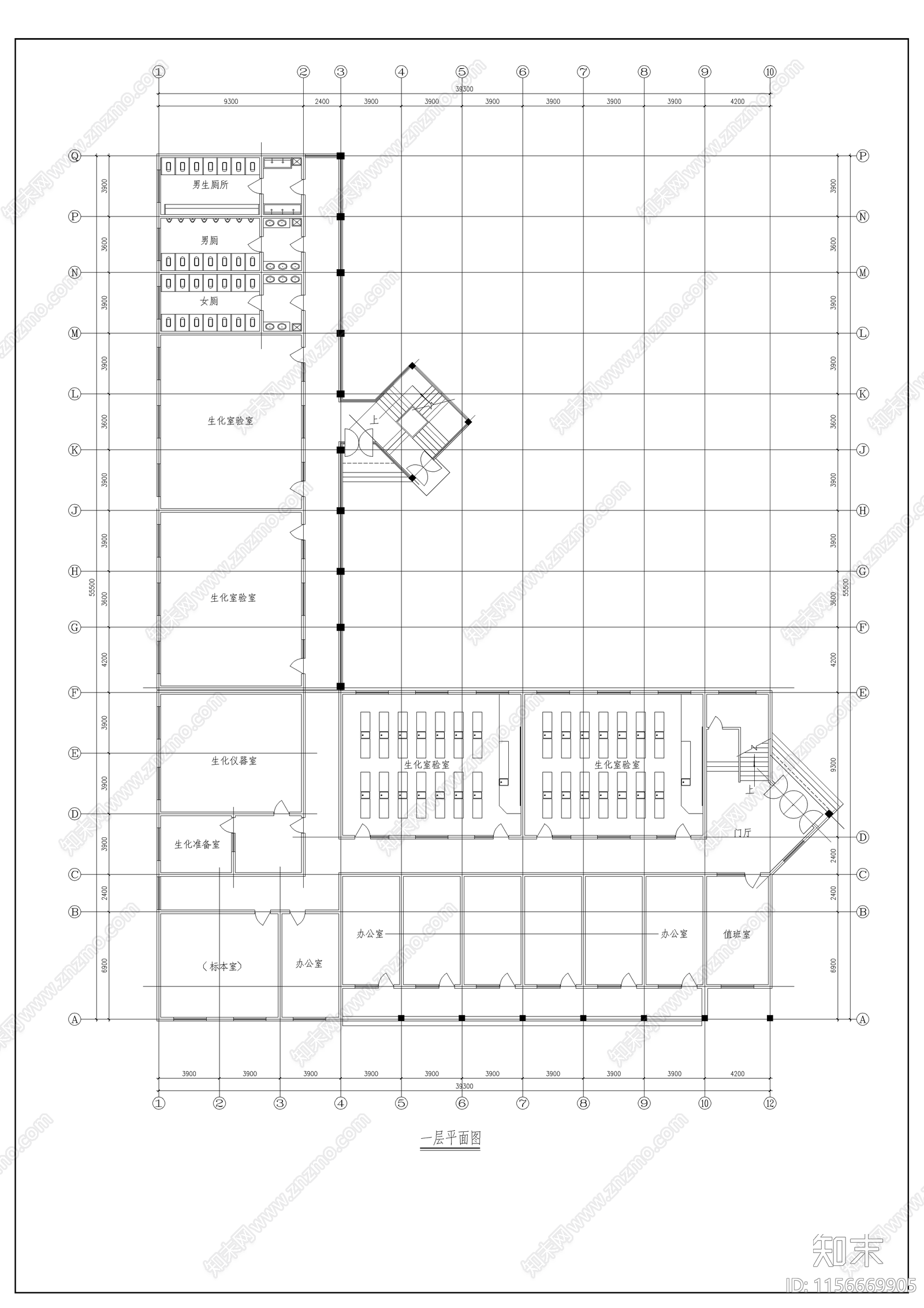 学校教学楼cad施工图下载【ID:1156669905】