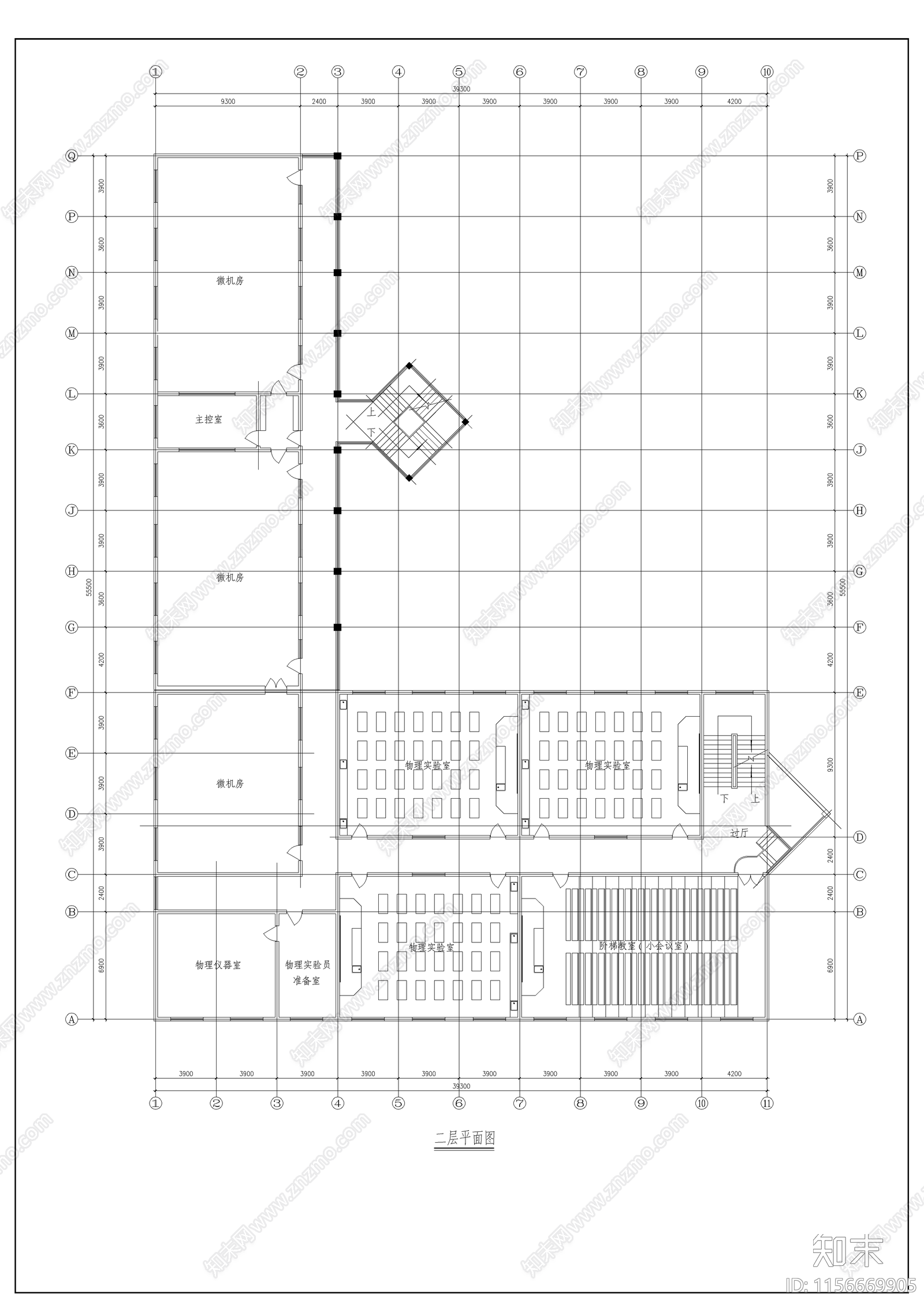 学校教学楼cad施工图下载【ID:1156669905】