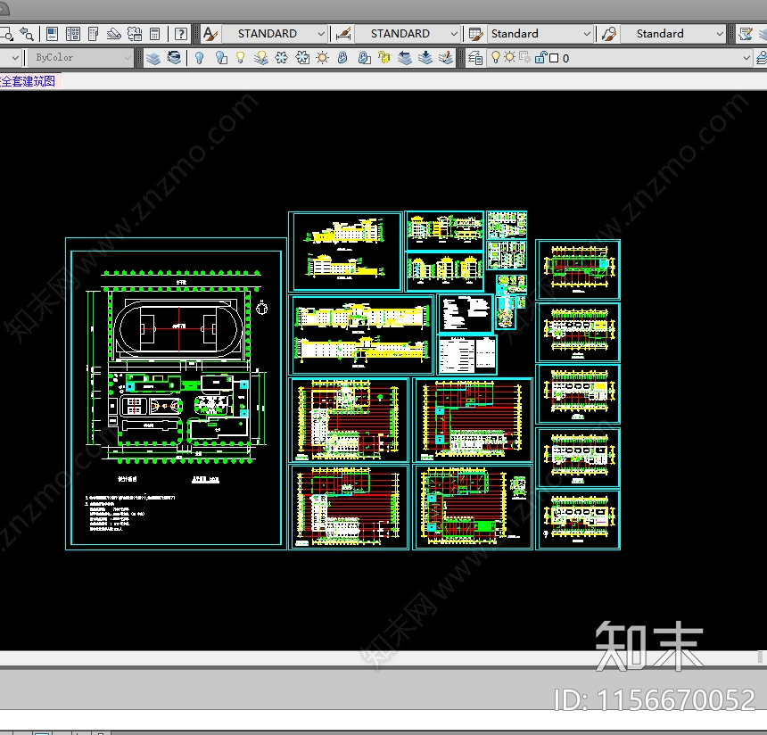 学校教学楼全套建筑图cad施工图下载【ID:1156670052】