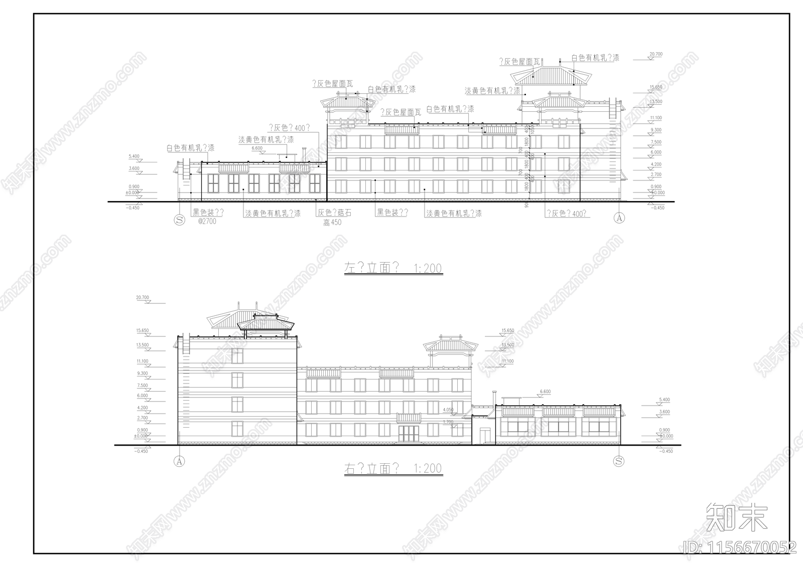 学校教学楼全套建筑图cad施工图下载【ID:1156670052】