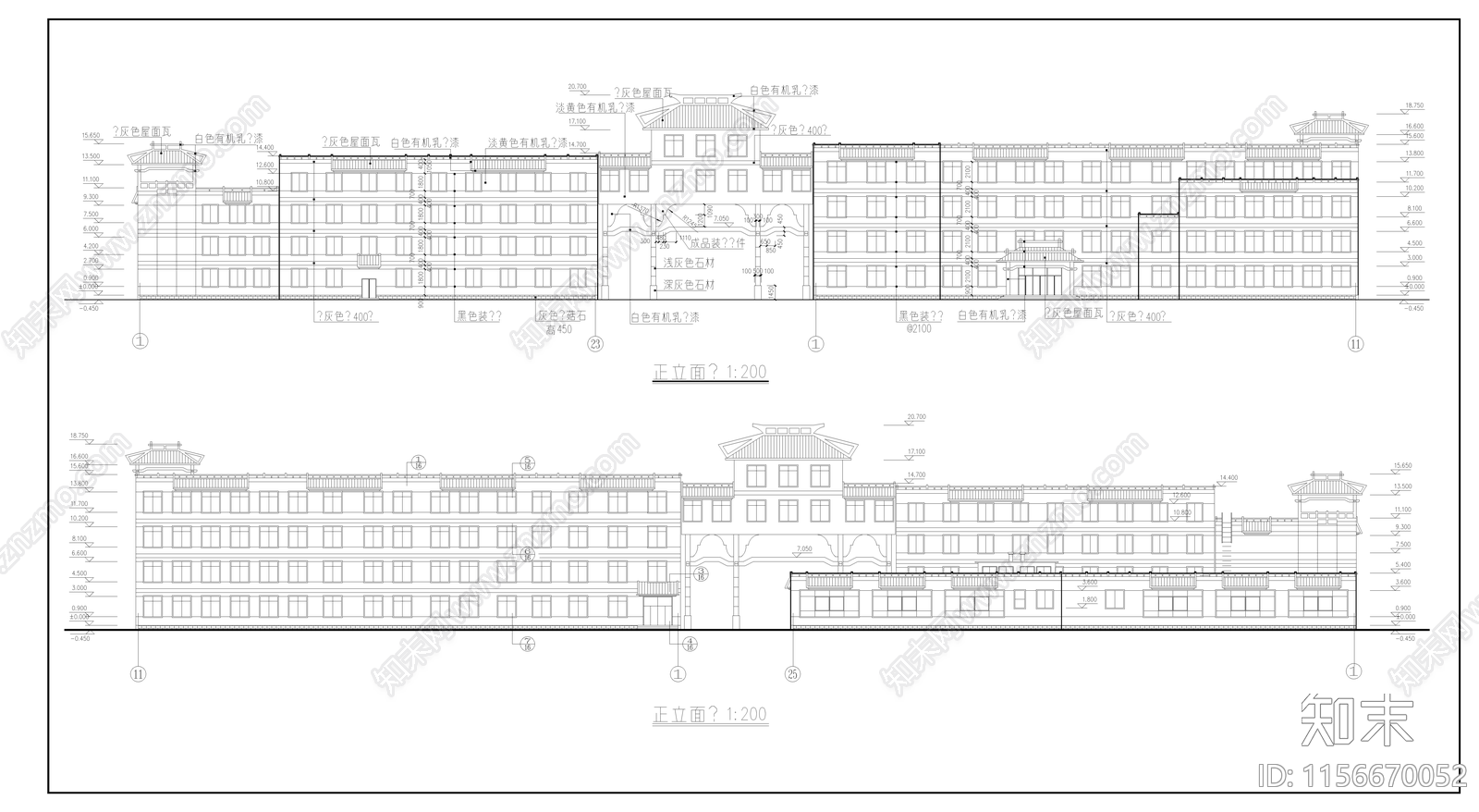 学校教学楼全套建筑图cad施工图下载【ID:1156670052】