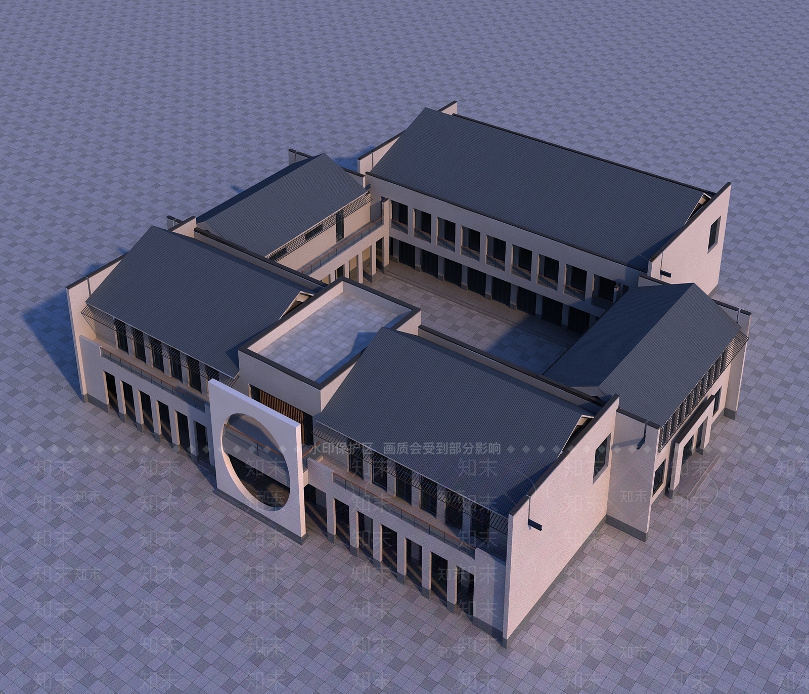 新中式厂房3D模型下载【ID:1156673783】