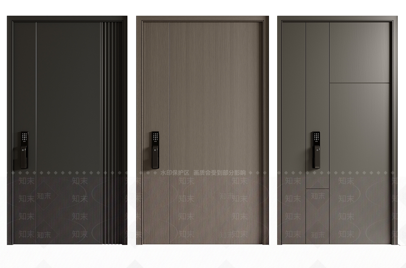 现代防盗门3D模型下载【ID:1156673064】