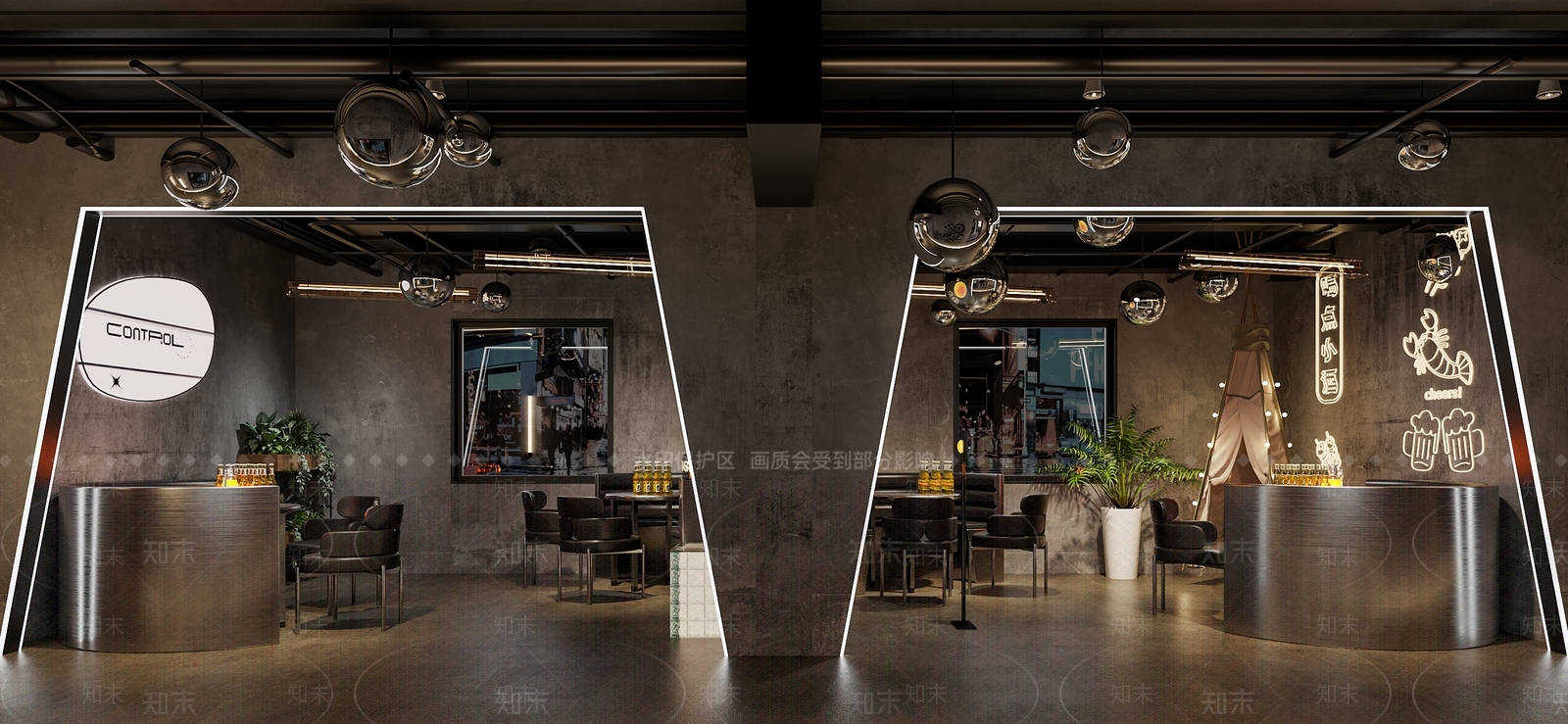 工业风酒吧3D模型下载【ID:1156677119】
