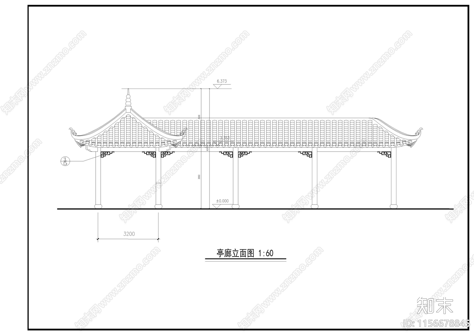 廊架cad施工图下载【ID:1156678845】