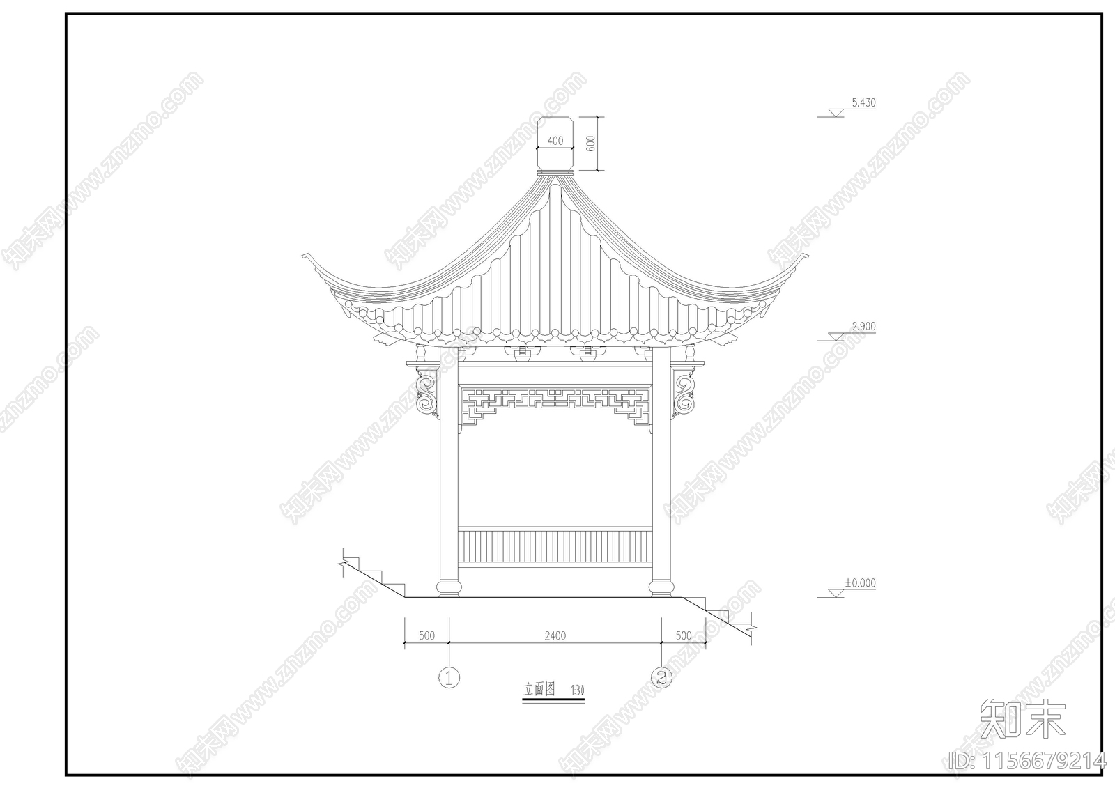 廊架cad施工图下载【ID:1156679214】