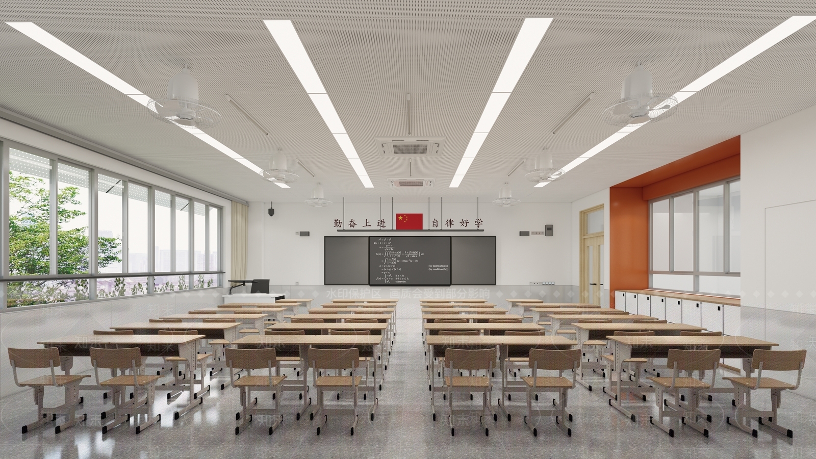 现代学校教室SU模型下载【ID:1156682903】