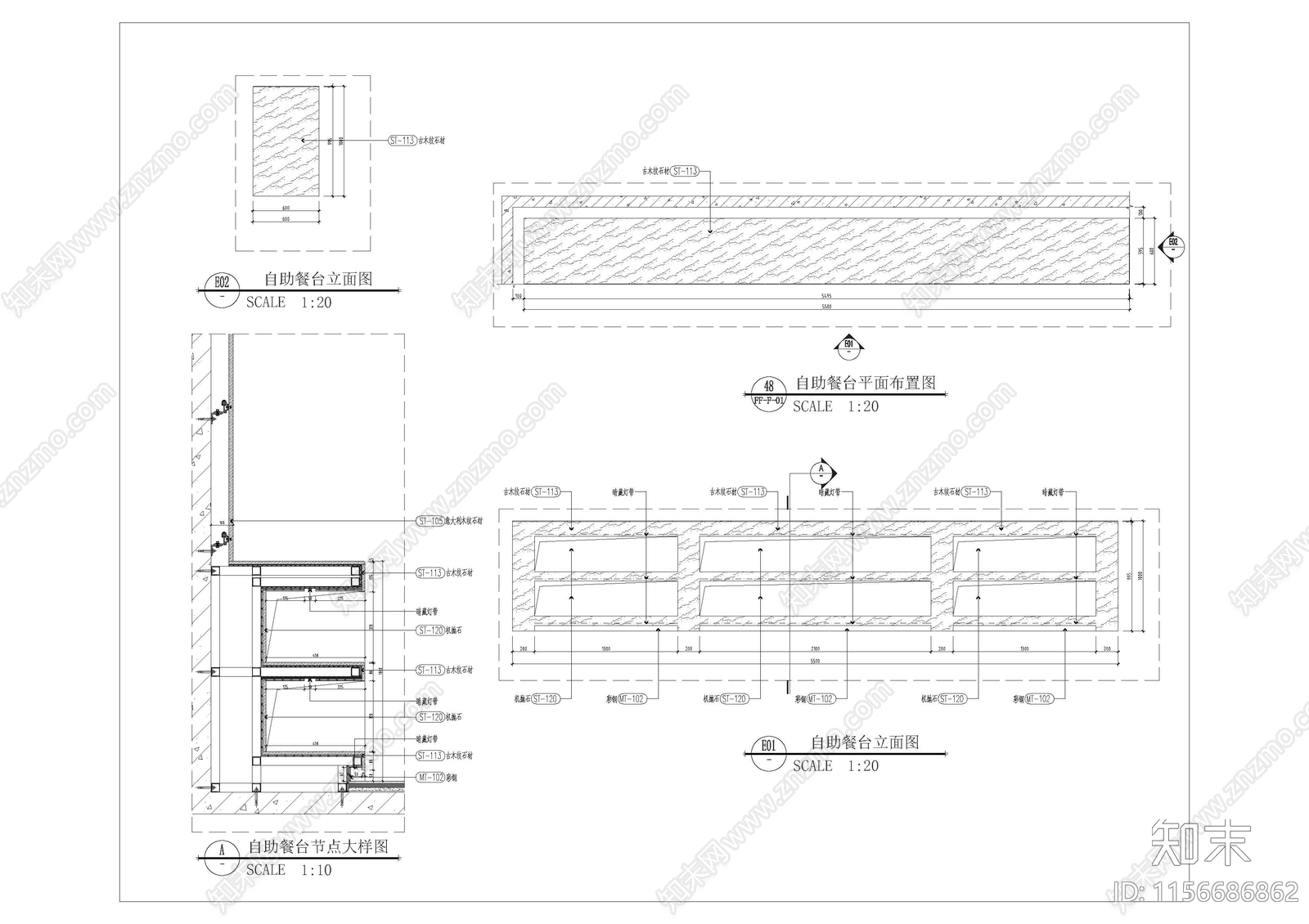 睡眠医学中心改造项目cad施工图下载【ID:1156686862】