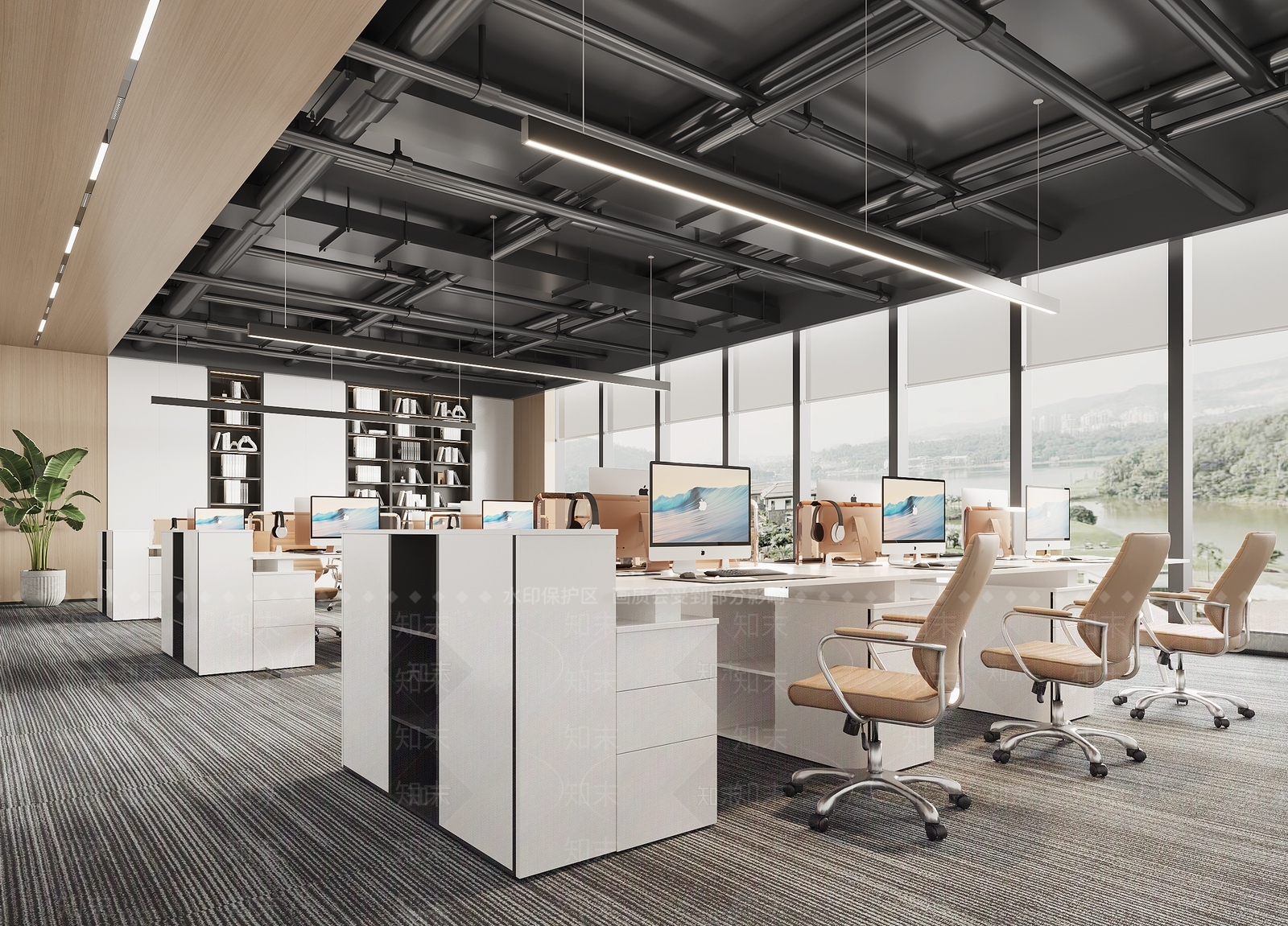 工业风公共办公室3D模型下载【ID:1156689935】