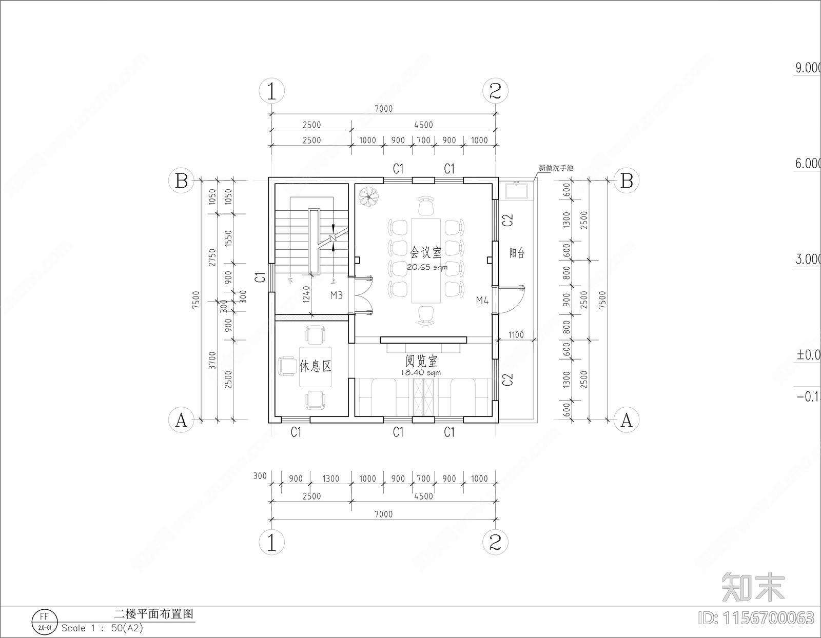 社区活动中心cad施工图下载【ID:1156700063】