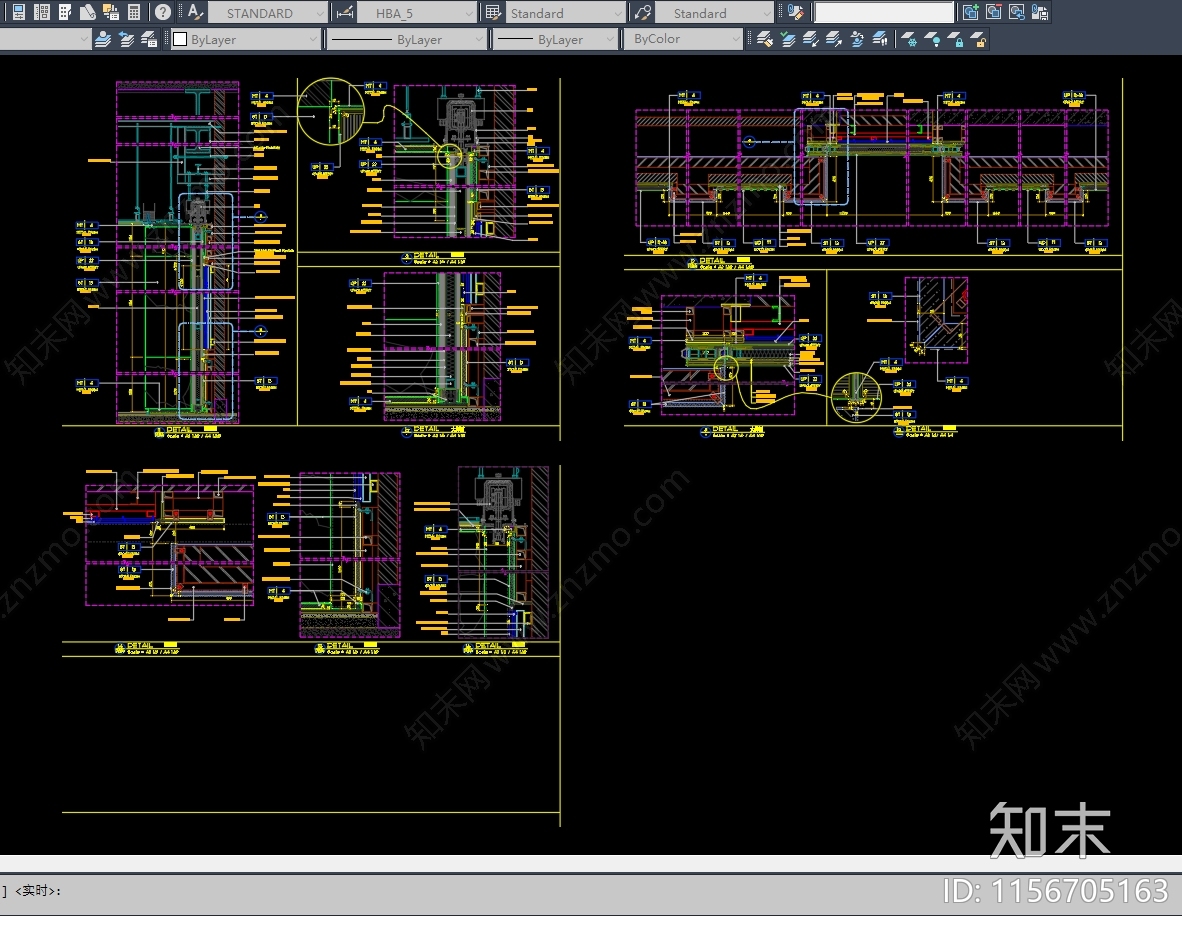 现代酒店宴会厅隔断门施工图下载【ID:1156705163】