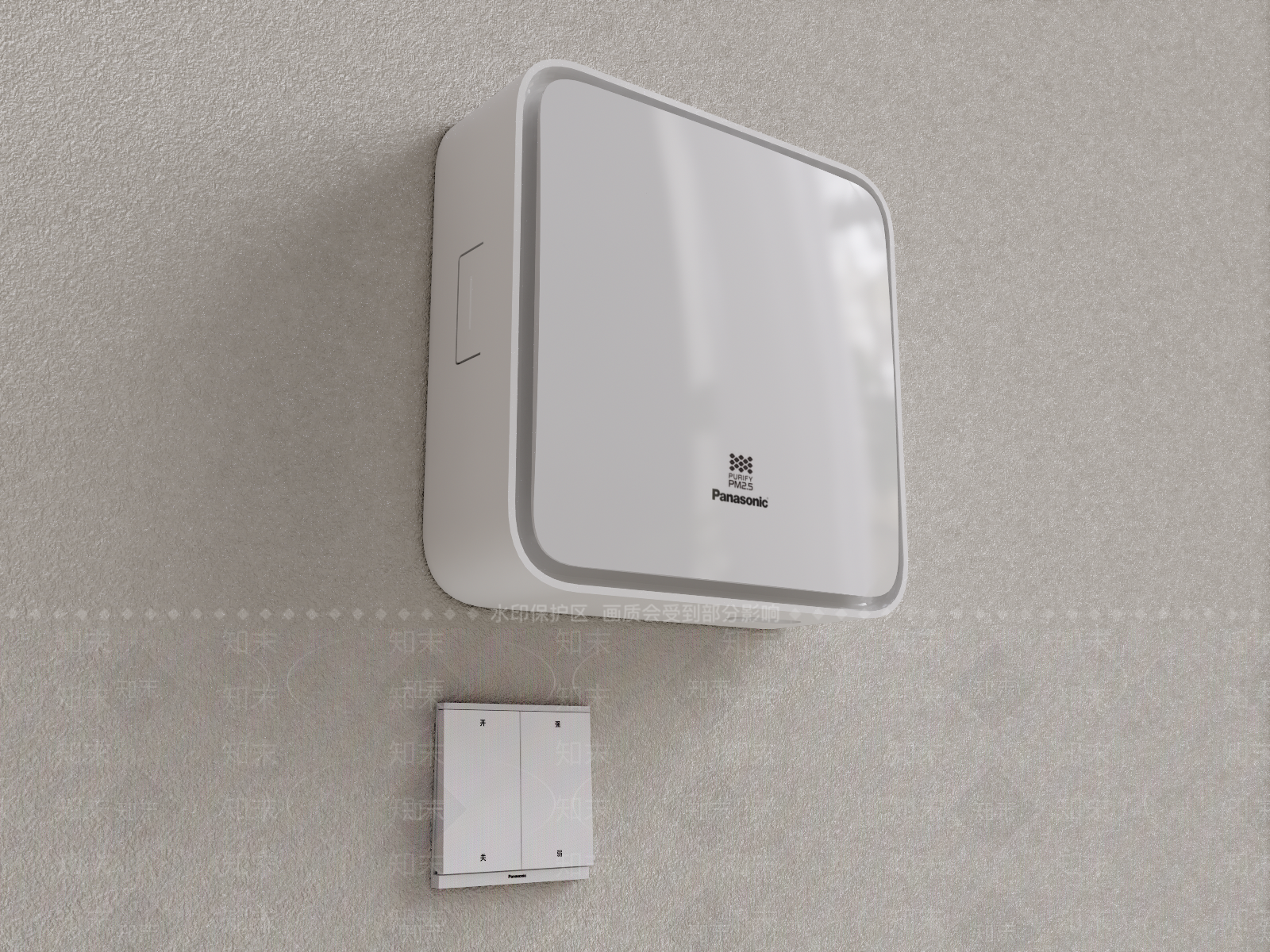 松下家用壁挂新风机3D模型下载【ID:1156722645】