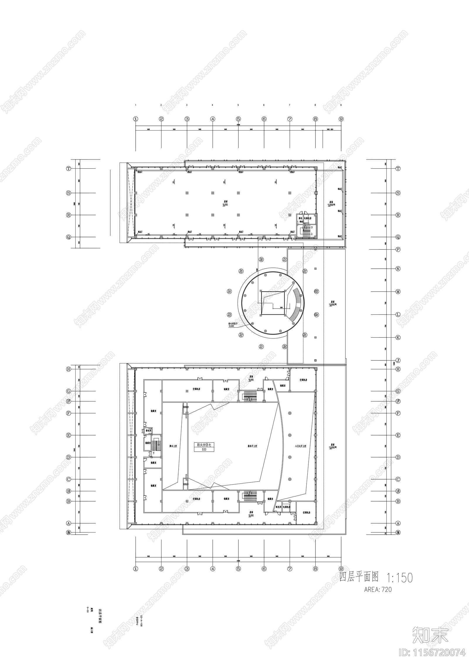 四层市政府会议中心建筑施工图下载【ID:1156720074】