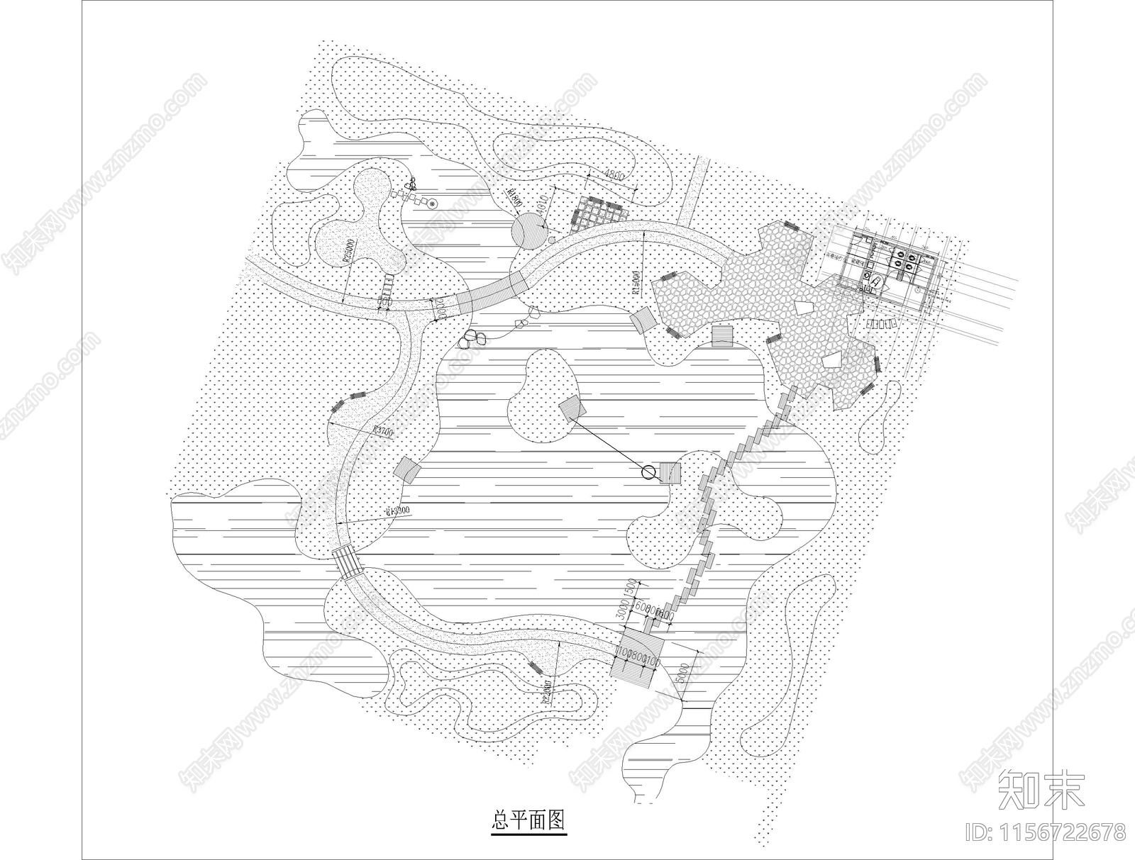 荷塘月色塘景公厕建筑结构给排水cad施工图下载【ID:1156722678】