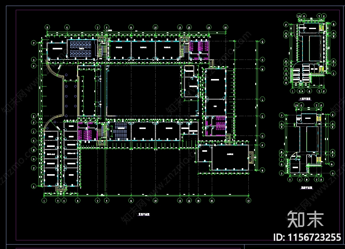 某城市教学楼图纸cad施工图下载【ID:1156723255】