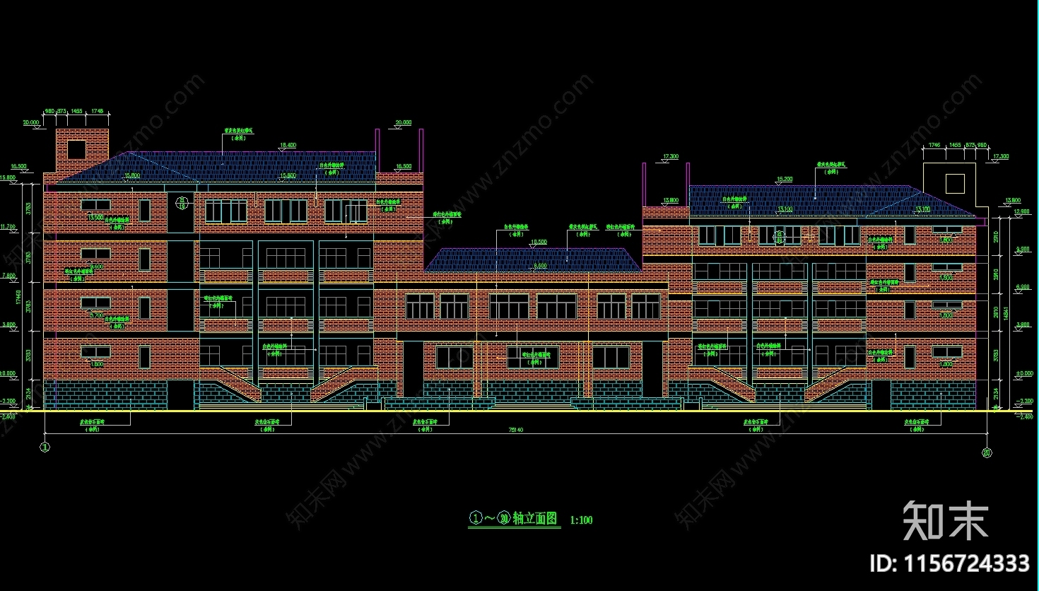 学校综合楼图纸cad施工图下载【ID:1156724333】