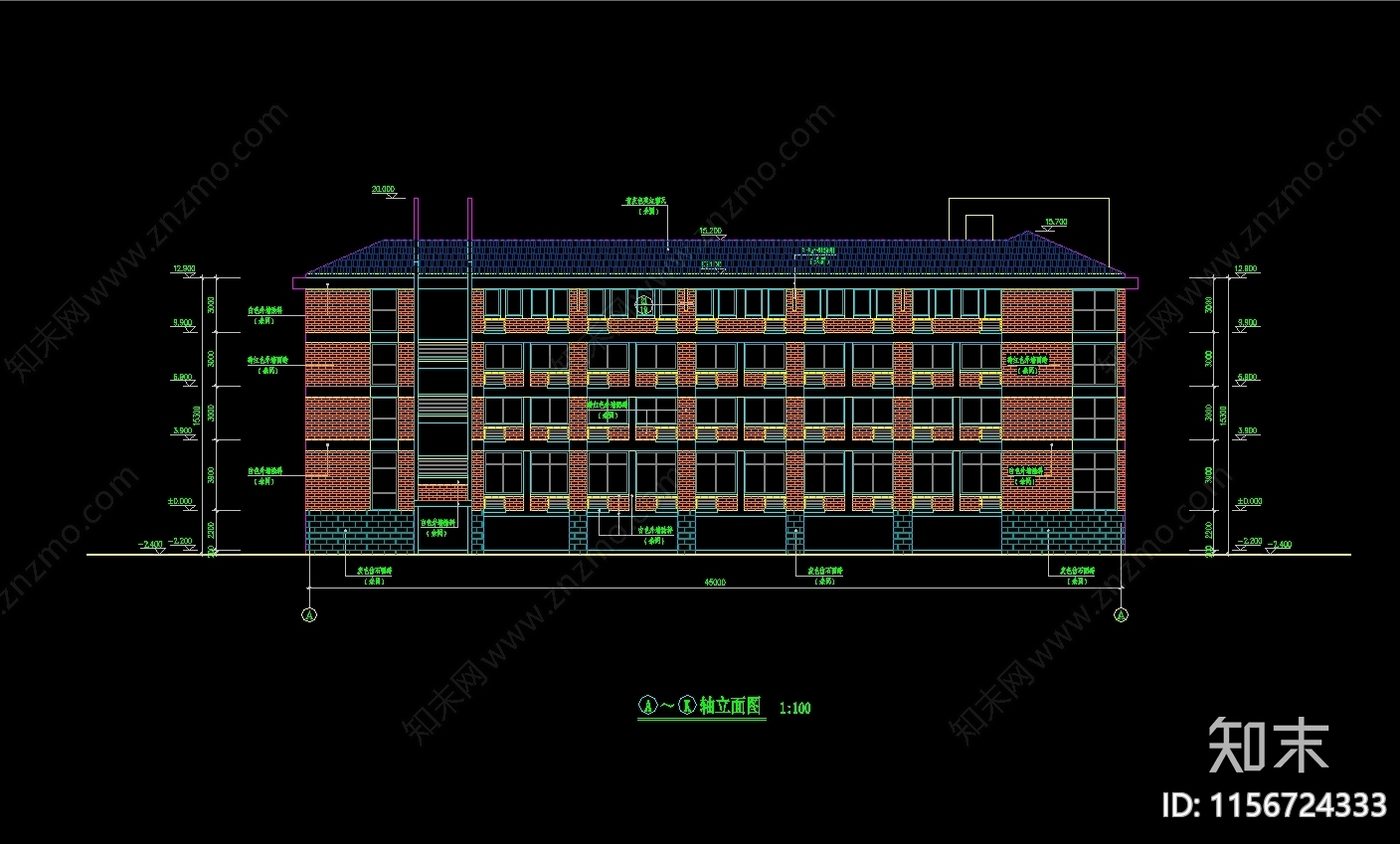 学校综合楼图纸cad施工图下载【ID:1156724333】