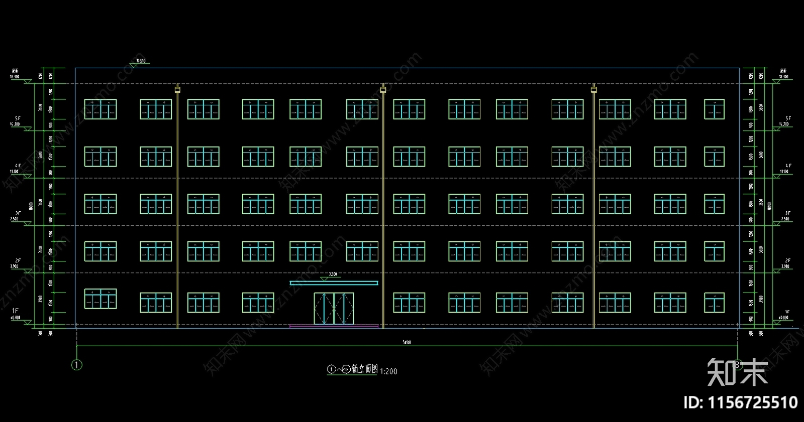 教学楼建筑设计图总图cad施工图下载【ID:1156725510】