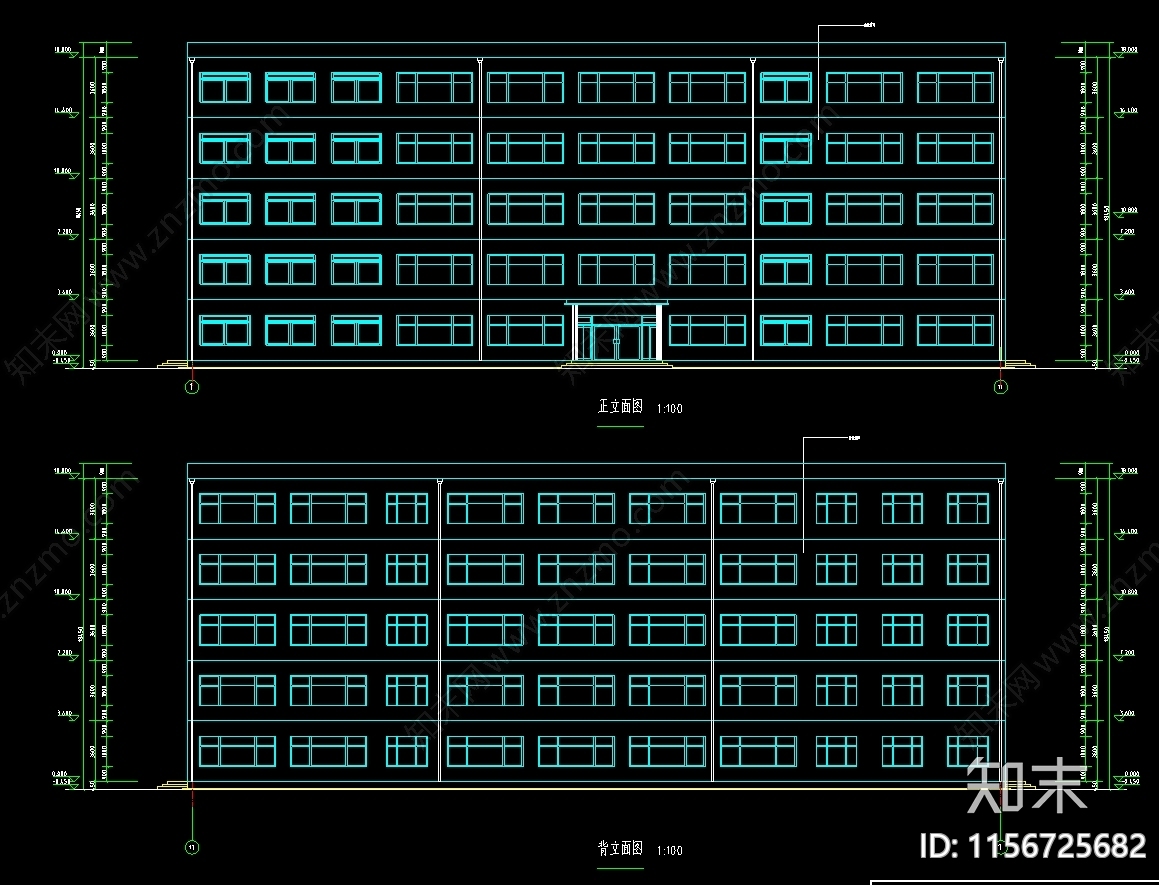 4300平米教学楼图纸cad施工图下载【ID:1156725682】