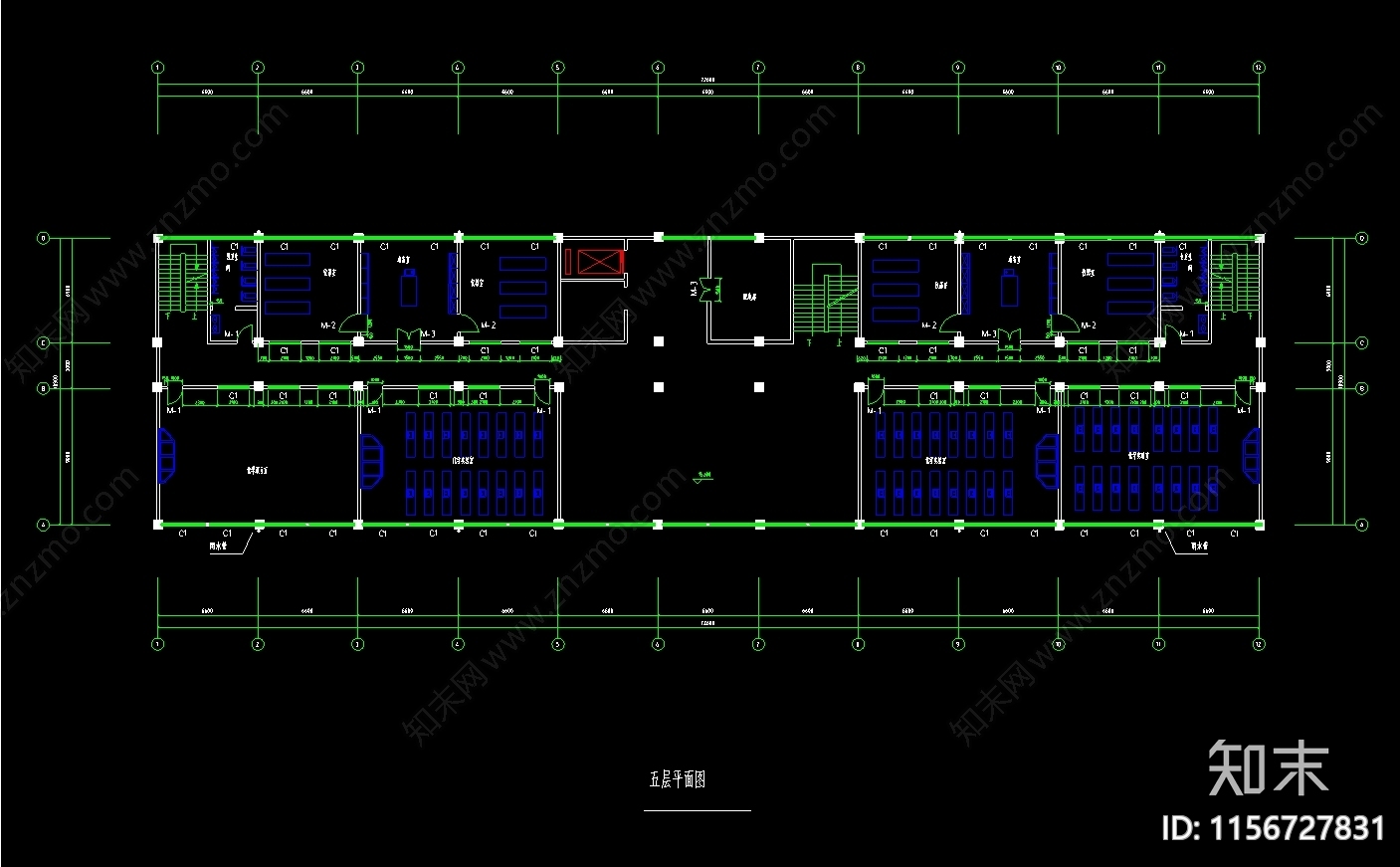 6700平米学习实验楼图纸cad施工图下载【ID:1156727831】