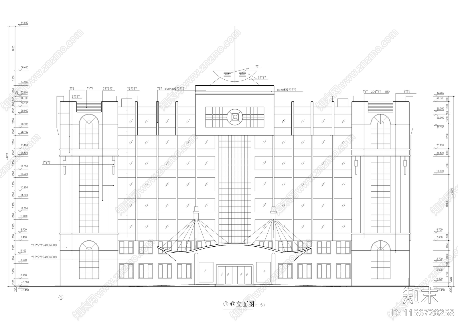 大学实验楼建筑11300平米图cad施工图下载【ID:1156728258】