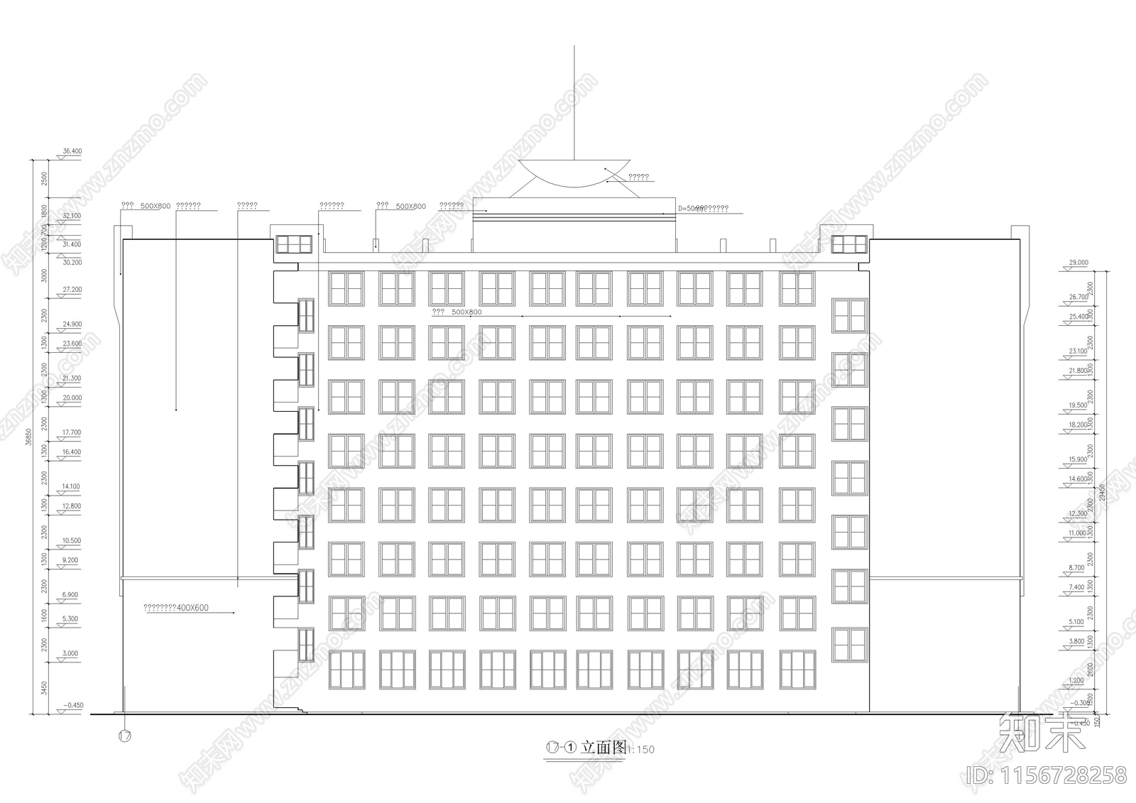 大学实验楼建筑11300平米图cad施工图下载【ID:1156728258】