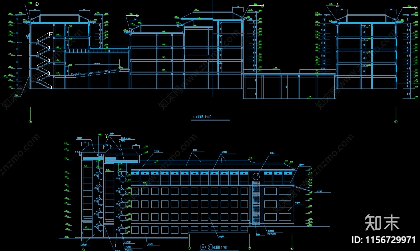 某教学楼建筑19000平米图cad施工图下载【ID:1156729971】