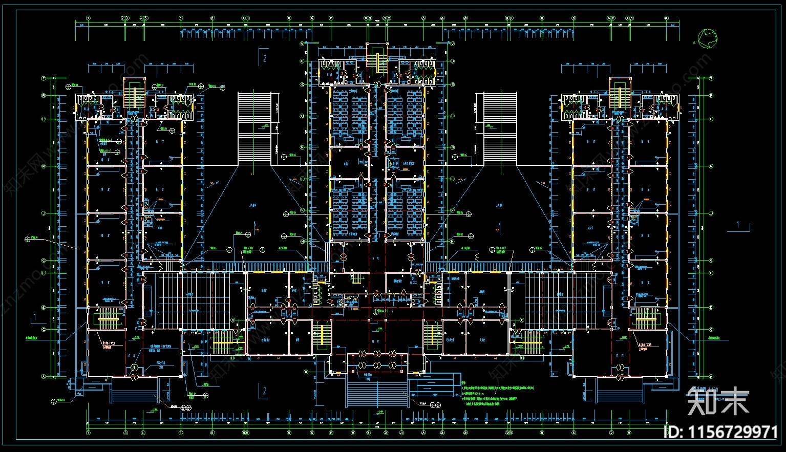 某教学楼建筑19000平米图cad施工图下载【ID:1156729971】