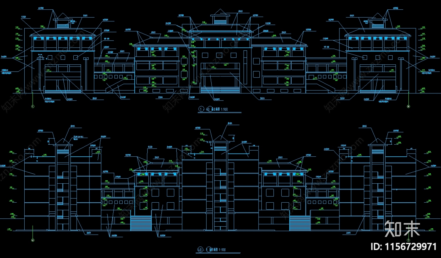 某教学楼建筑19000平米图cad施工图下载【ID:1156729971】