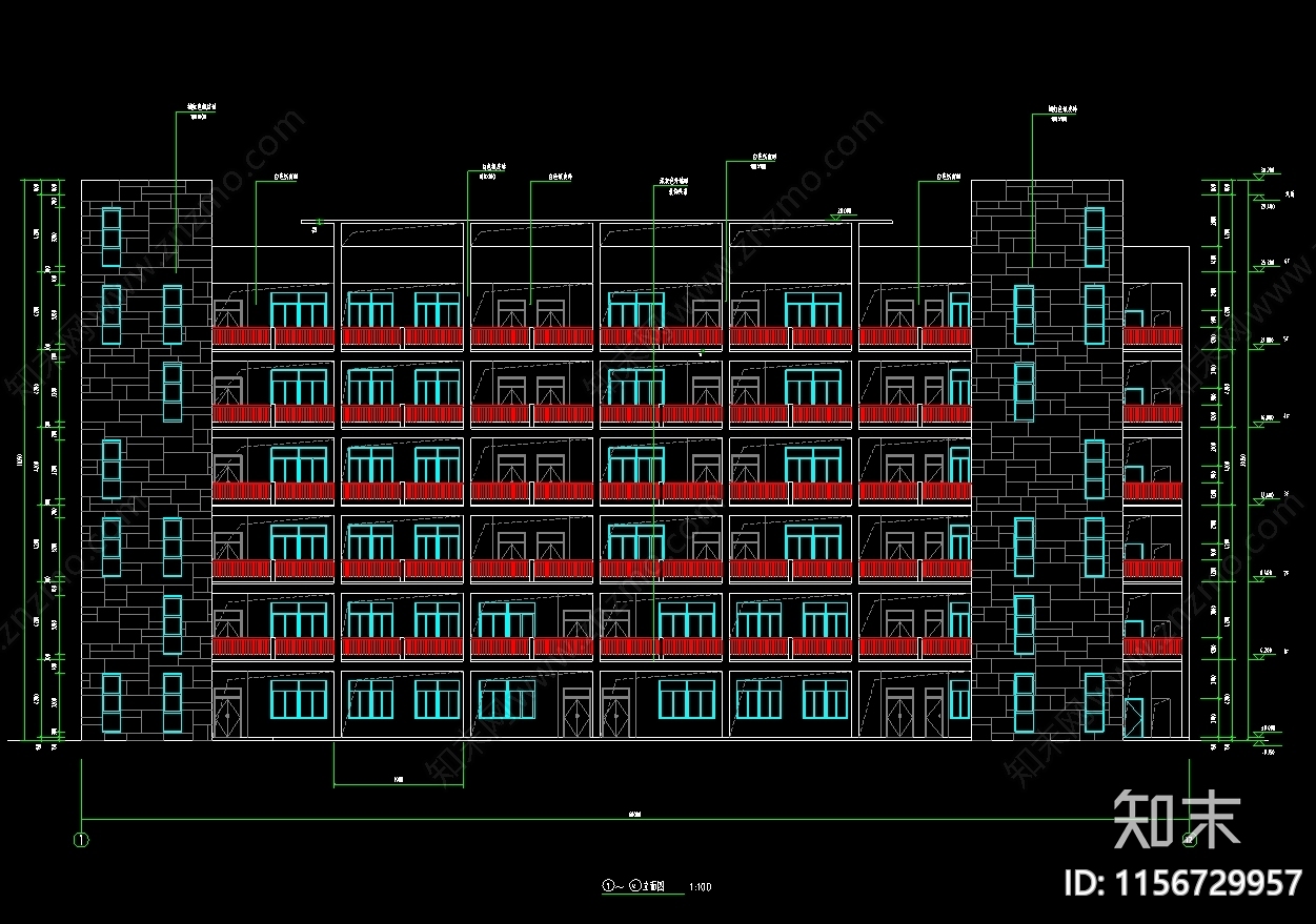 学校教学楼建筑图cad施工图下载【ID:1156729957】