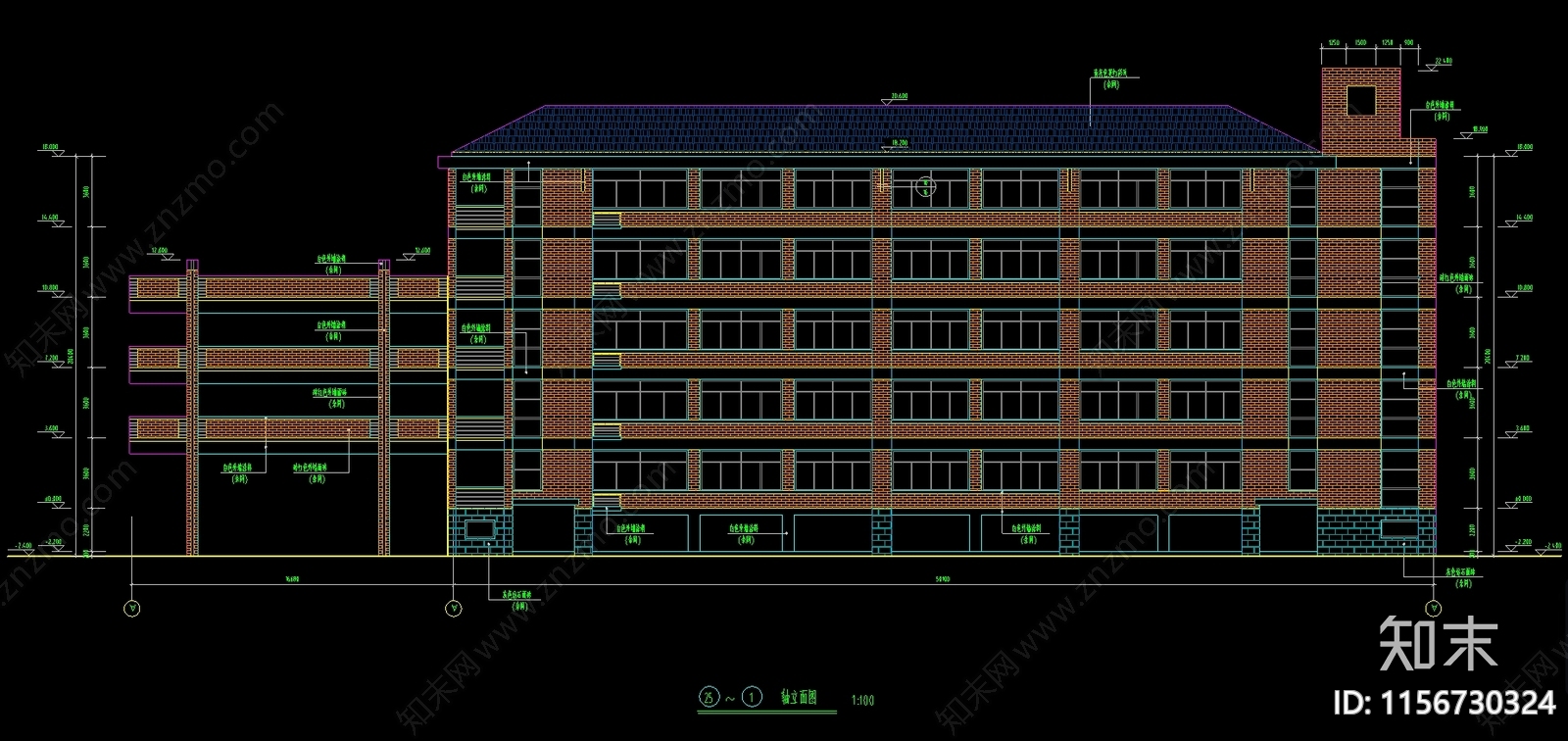 学校教学楼图纸cad施工图下载【ID:1156730324】