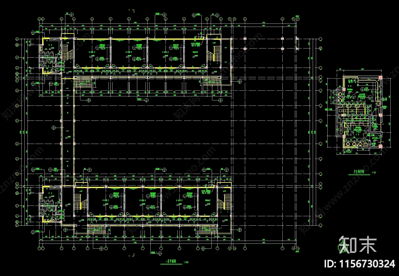 学校教学楼图纸cad施工图下载【ID:1156730324】