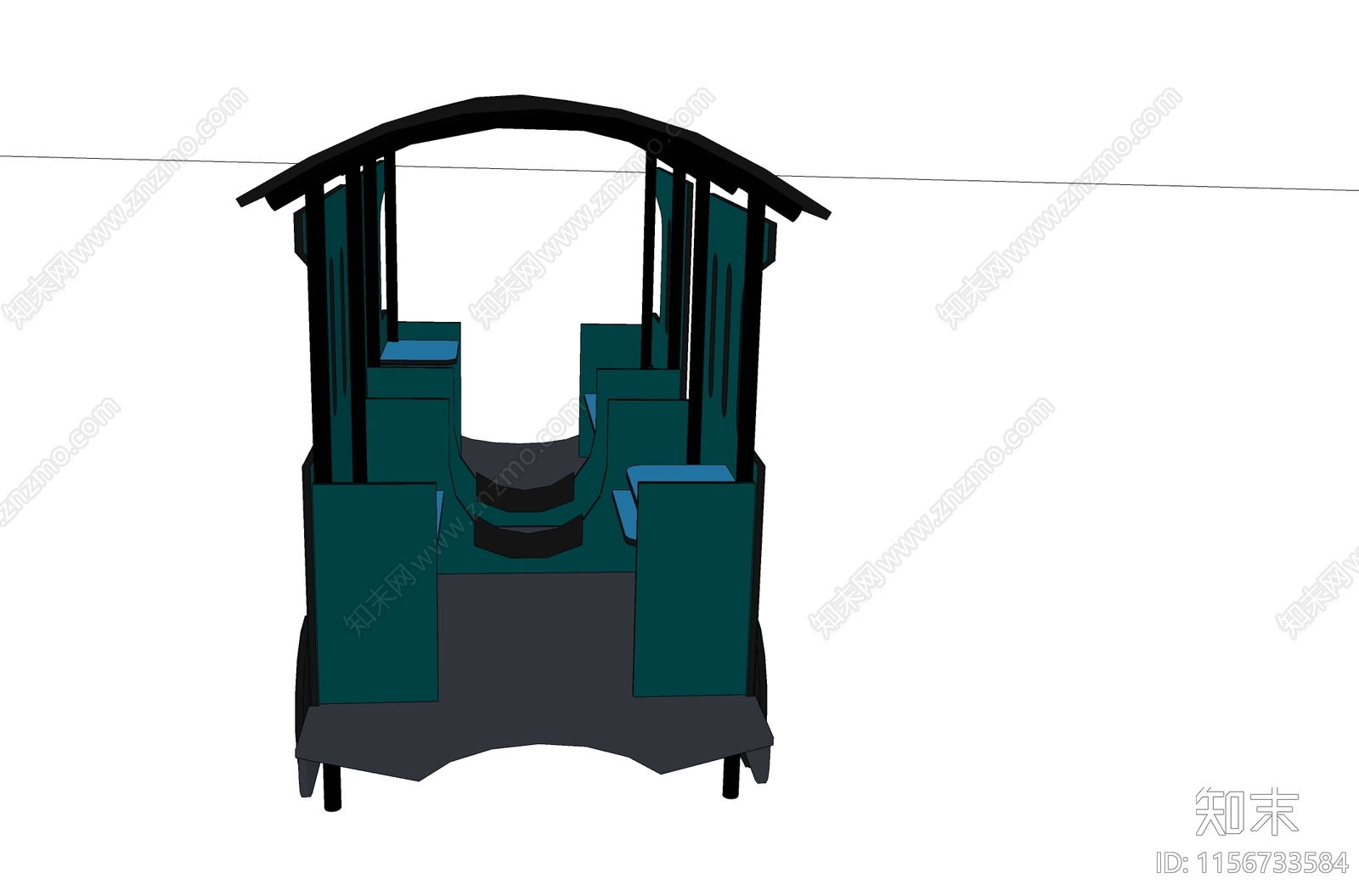 火车车厢SU模型下载【ID:1156733584】